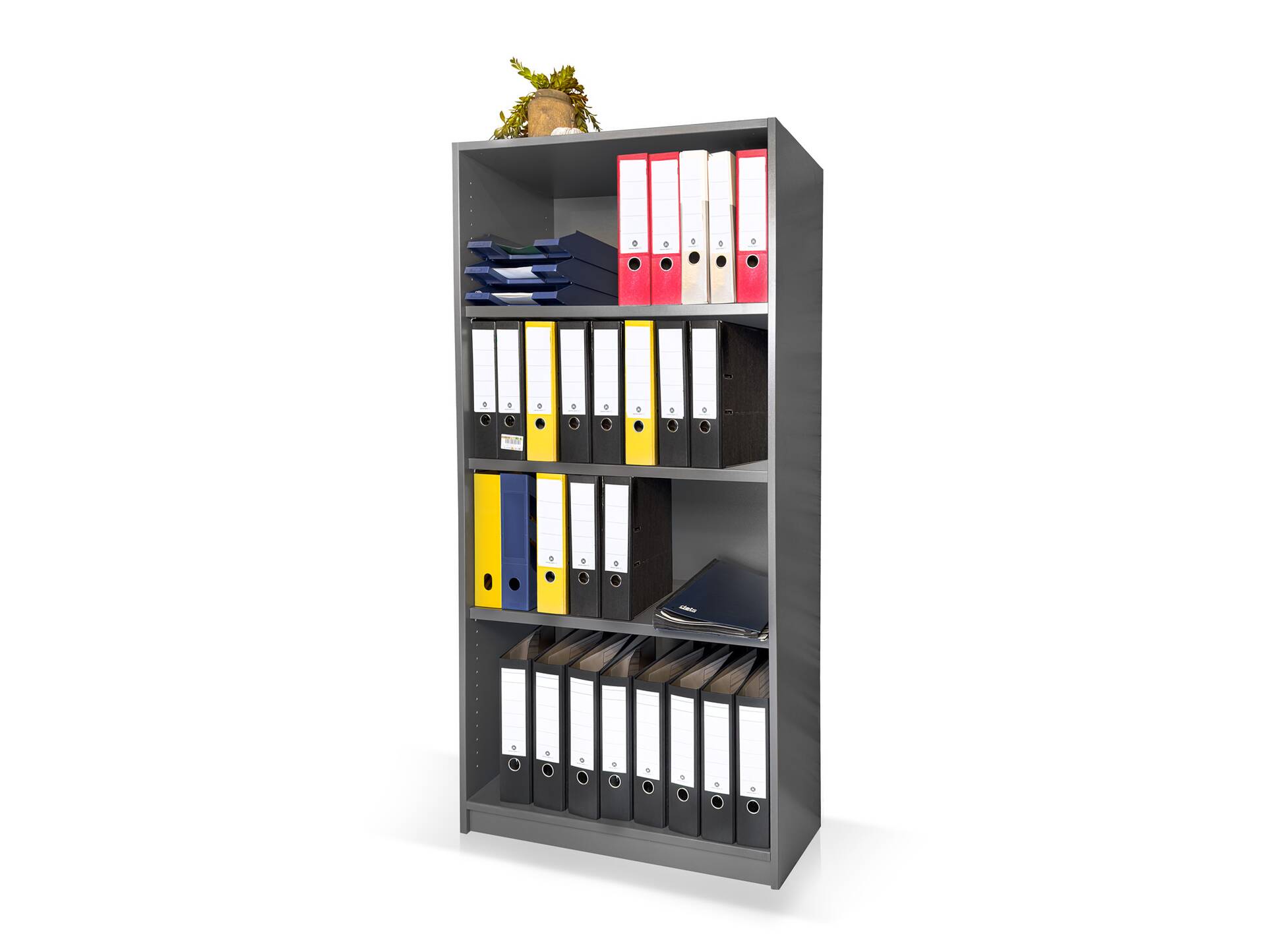 OFFICE OAK Regal VI, Material Dekorspanplatte, graphitfarbig 