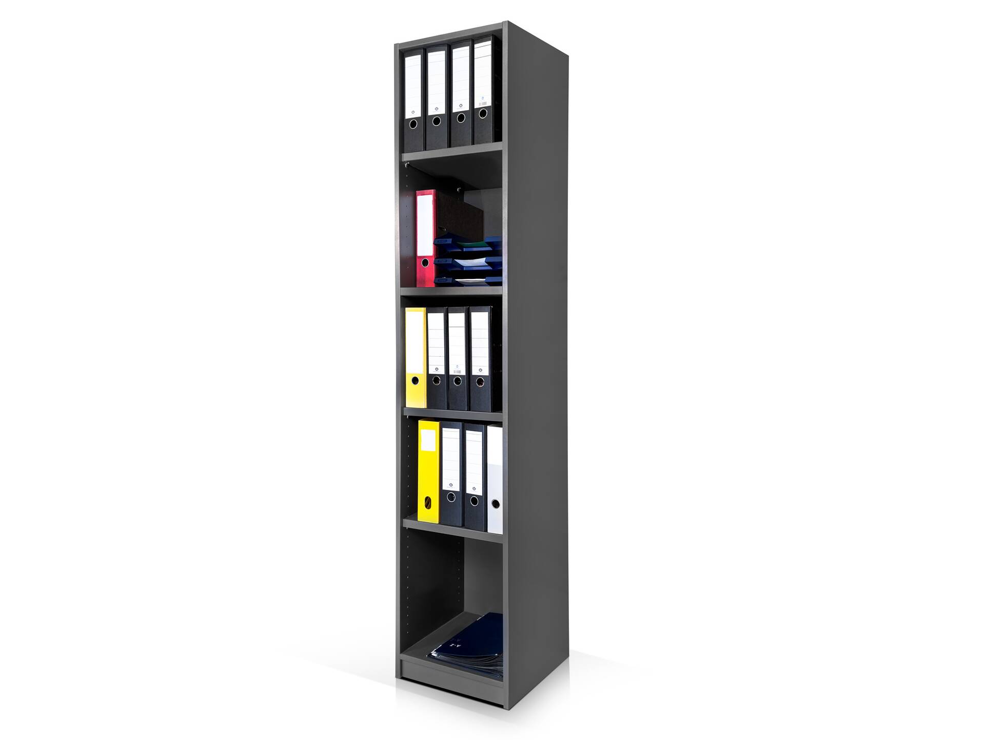 OFFICE OAK Regal VII, Material Dekorspanplatte, graphitfarbig 