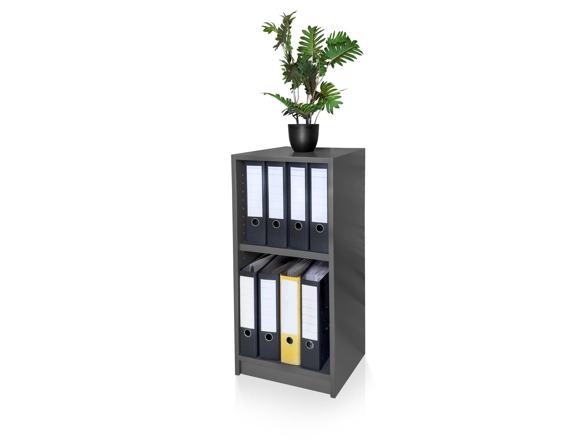 OFFICE OAK Regal, Material Dekorspanplatte, graphitfarbig 