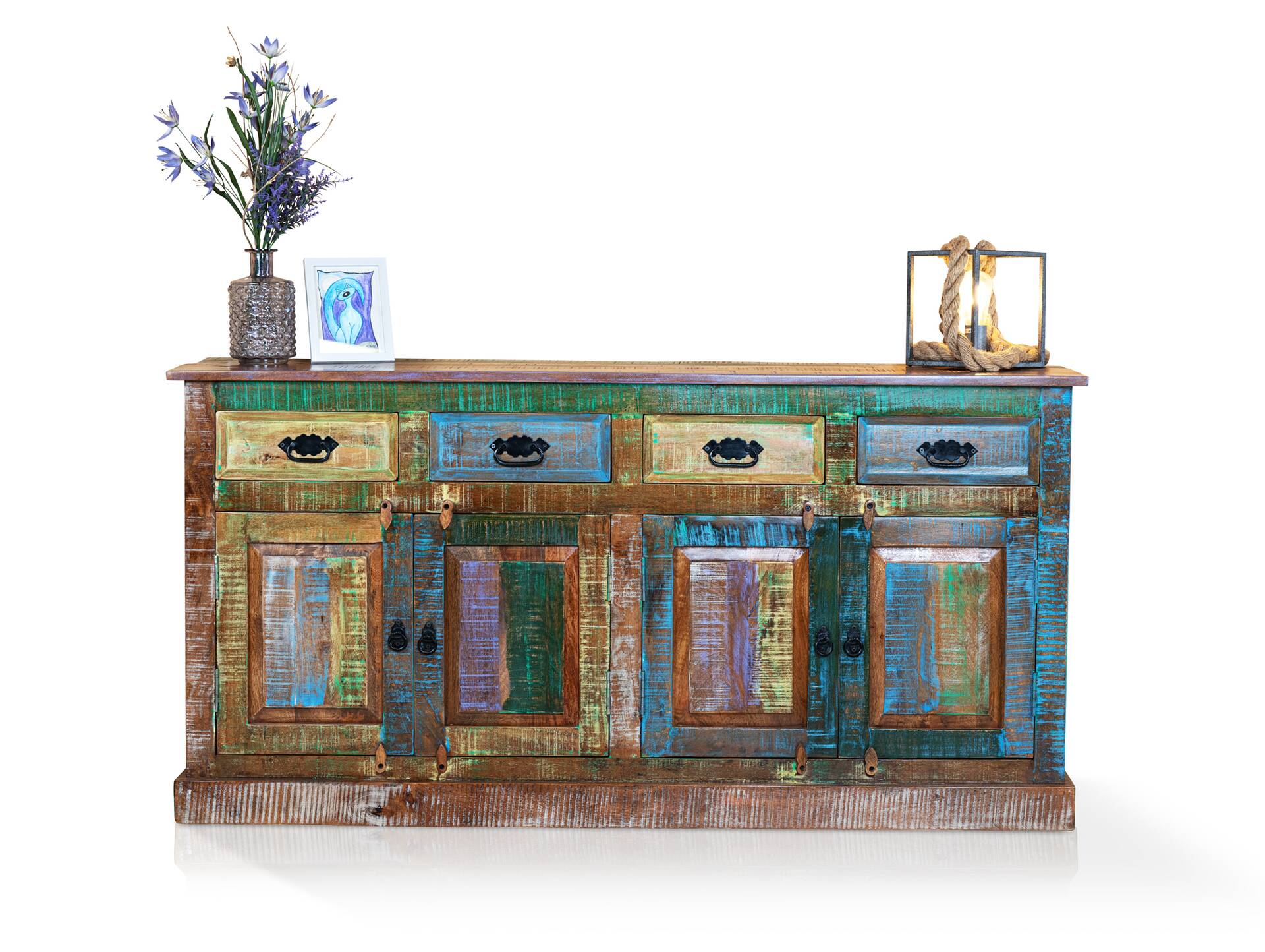 RIVERBOAT Sideboard II aus Altholz, Material Massivholz, Vintage-Optik 
