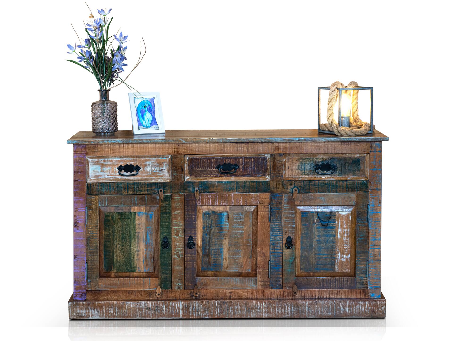 RIVERBOAT Sideboard I aus Altholz, Material Massivholz, Vintage-Optik 