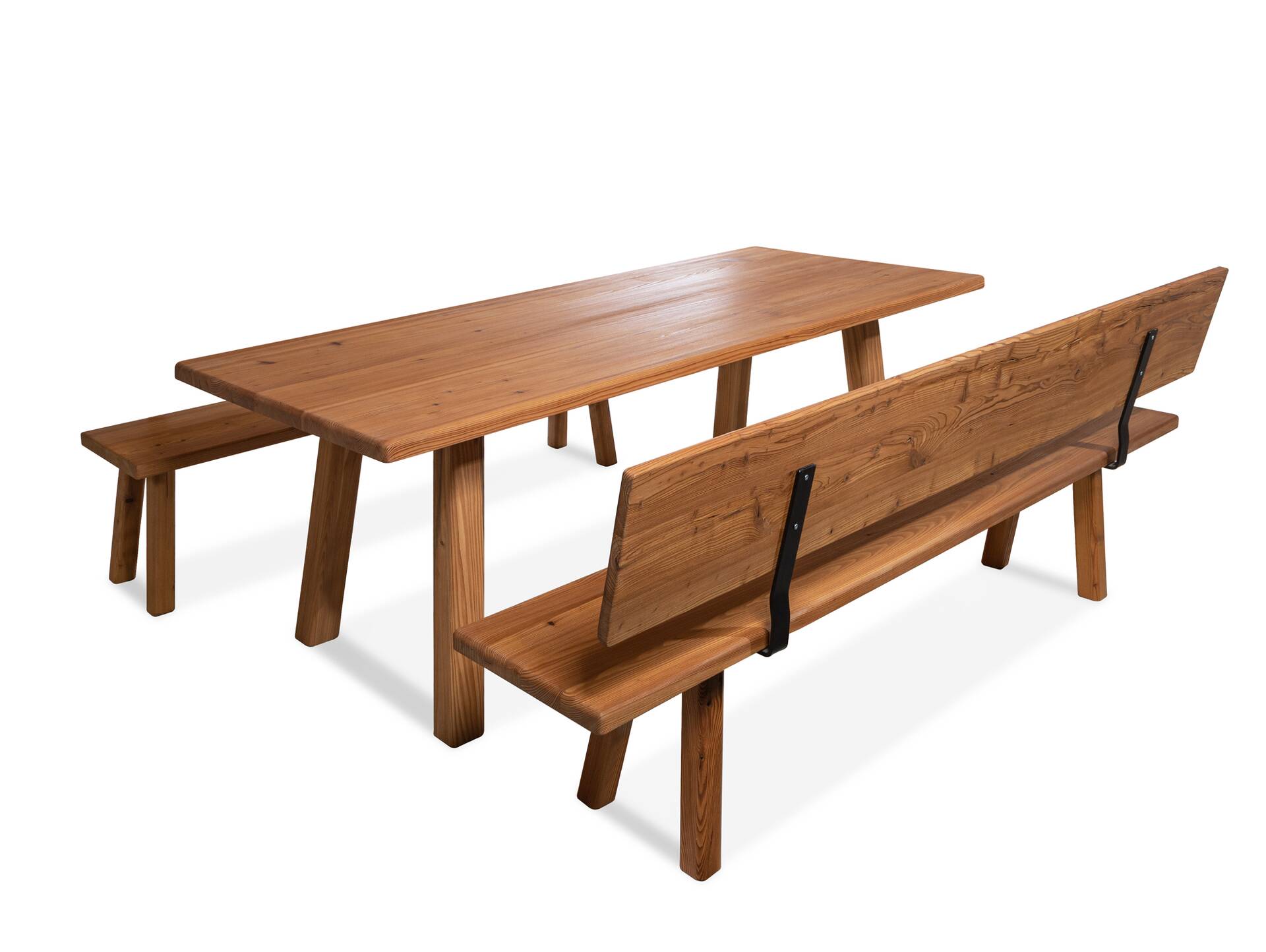 STARNBERG Sitzbankgarnitur, Material Massivholz, Lärche gedämpft 220 cm | mit/ohne Rückenlehne | lackiert
