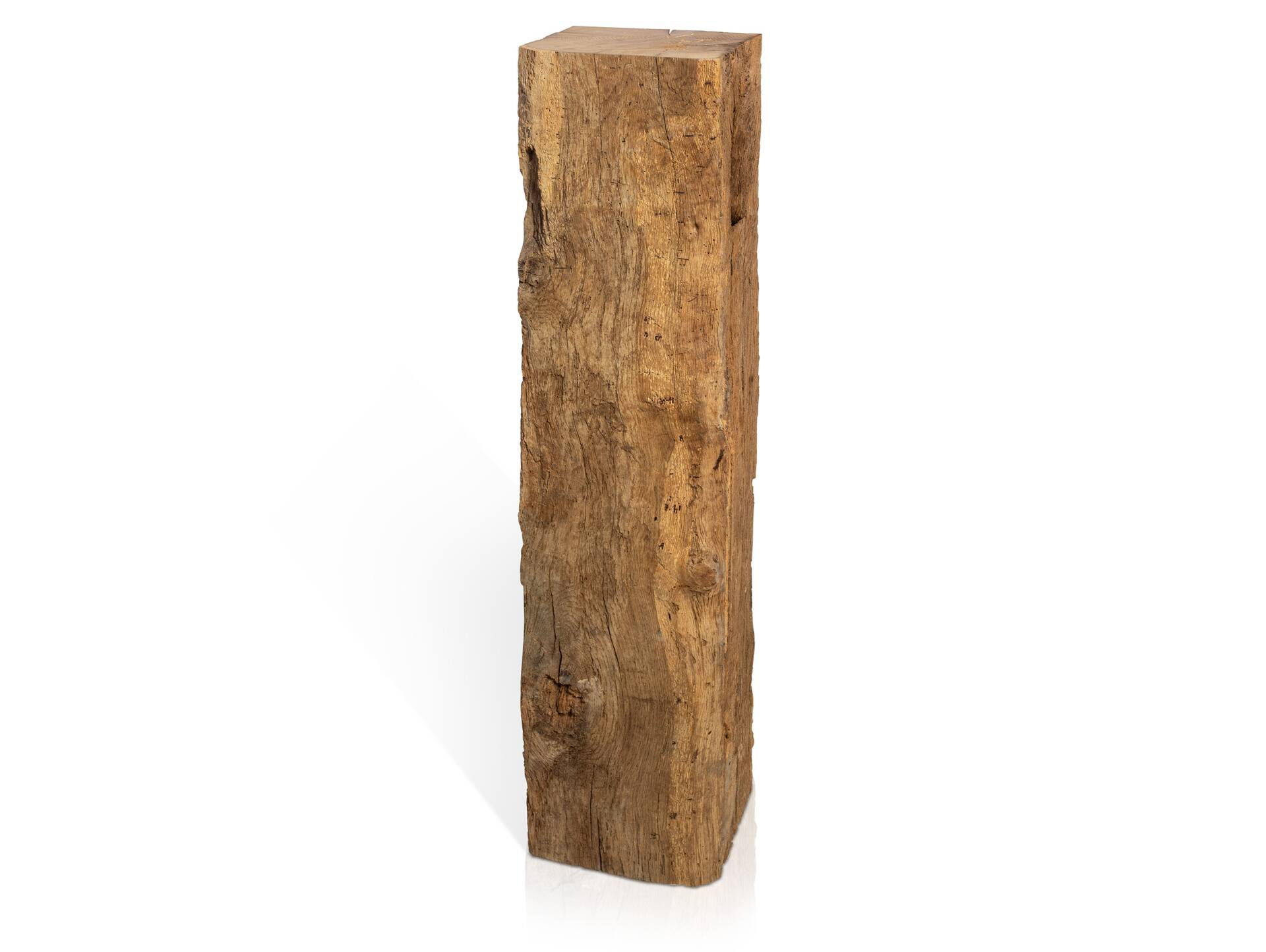 Blumensäule / Dekosäule, Material Massivholz, Eiche-Altholz 23 - 27 cm | 70 cm