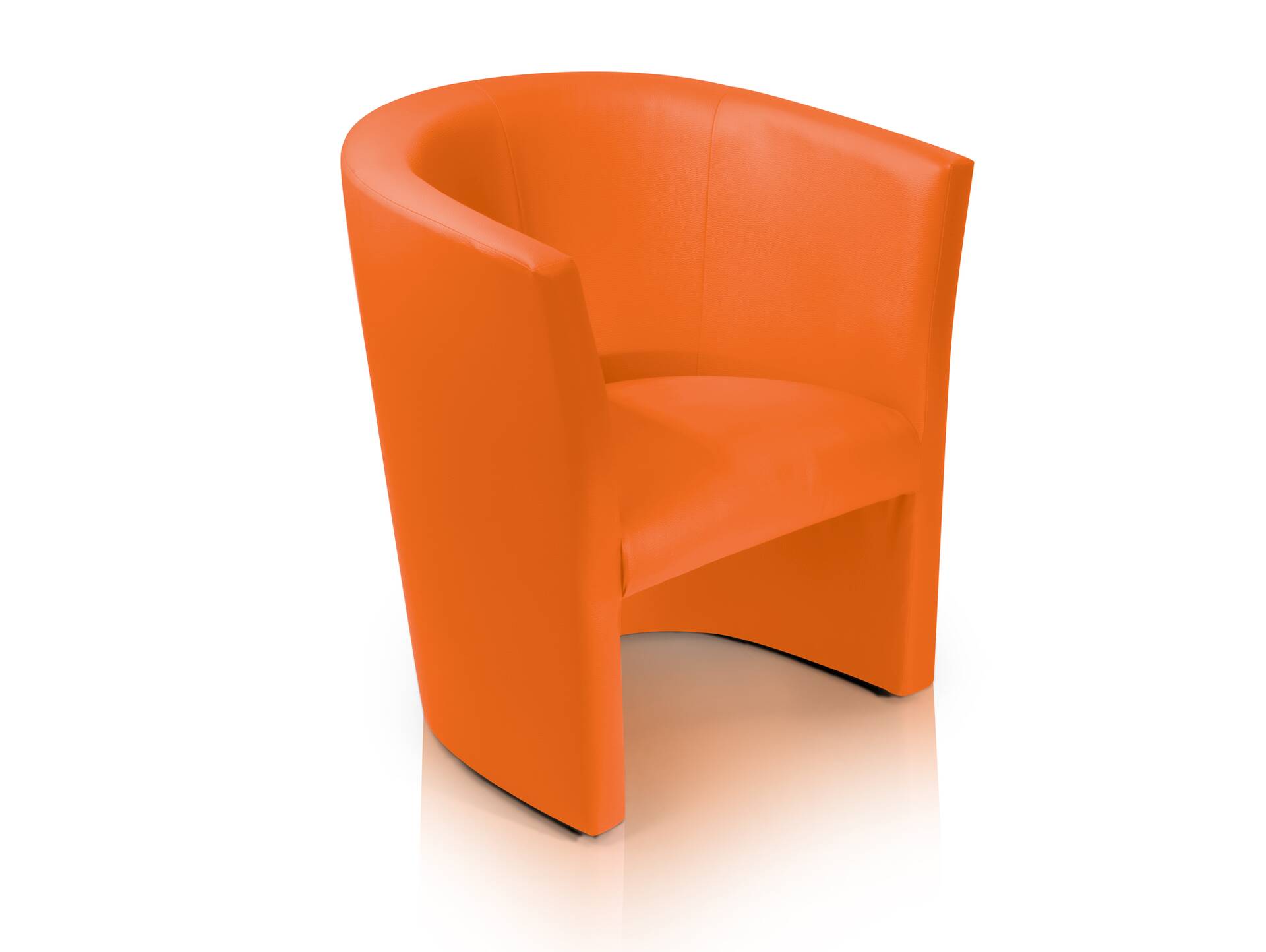 CHARLY Sessel / Cocktailsessel im Lederlook, Material Kunstleder orange