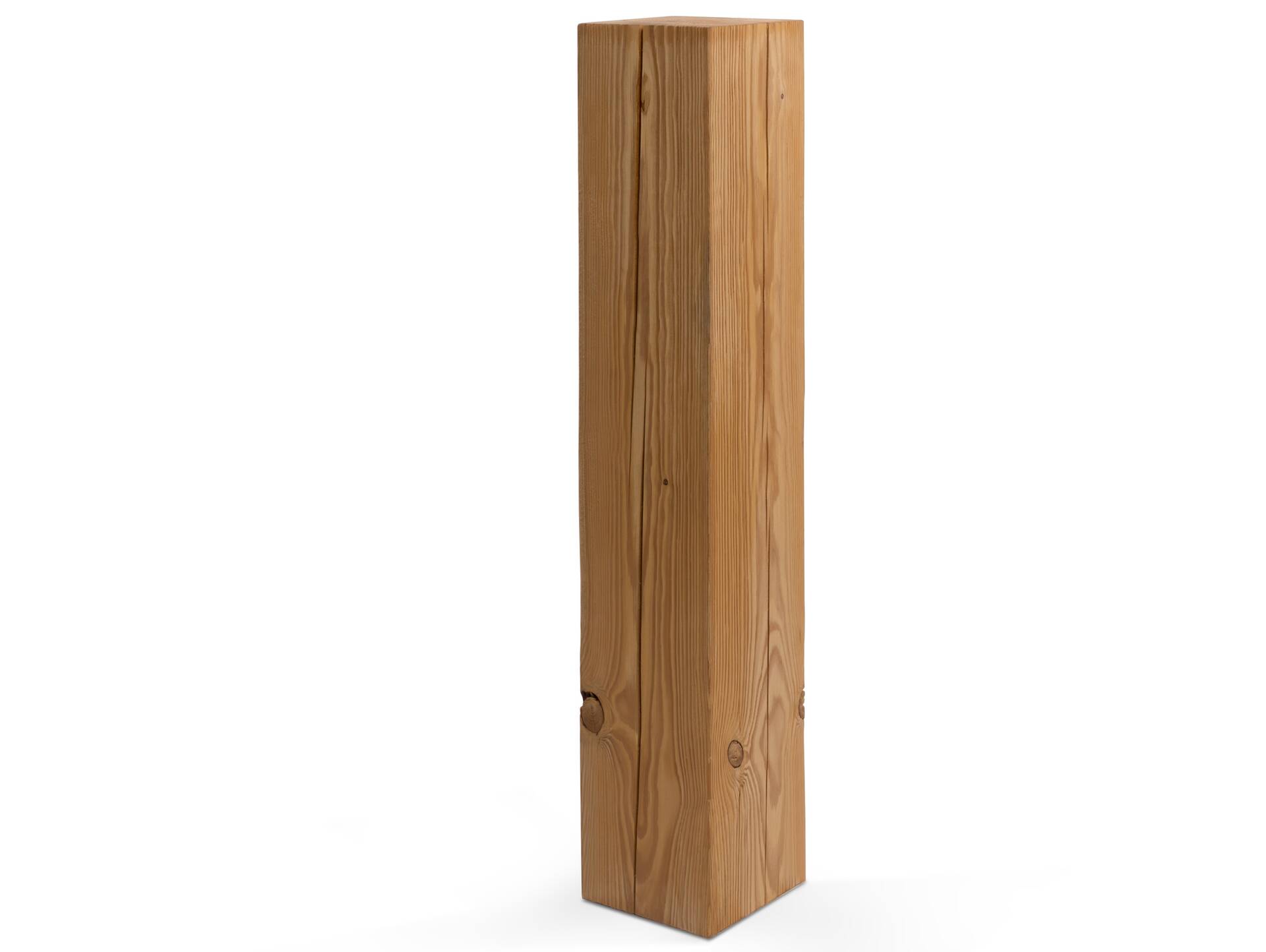 CURBY Blumensäule in rustikaler Altholzoptik, Fichte massiv 15x15 cm | 100 cm | gebürstet