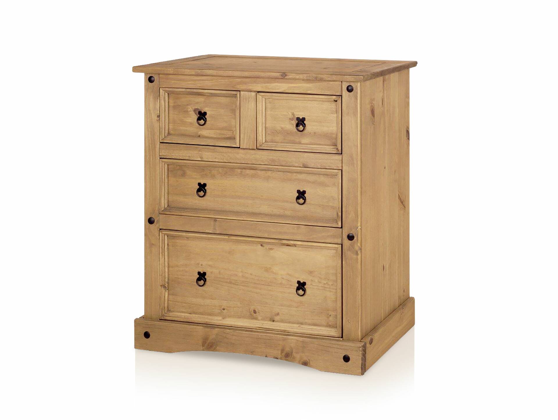 CORTON Kommode III 2+2 Schubkästen, Material Massivholz, Kiefer honigfarbig gewachst 