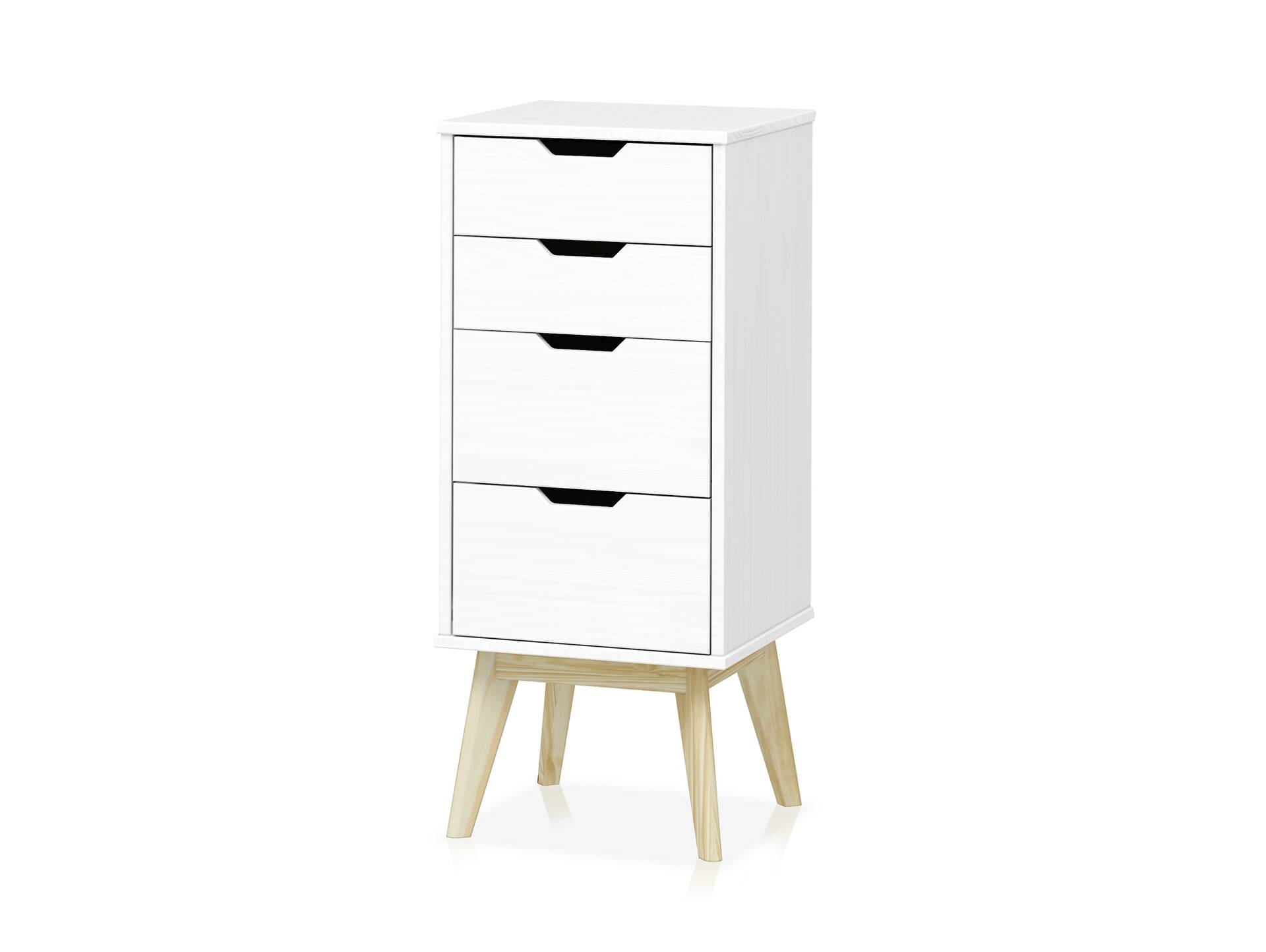 BARNY Kommode, Material Massivholz, Kiefer Kiefer weiss lackiert