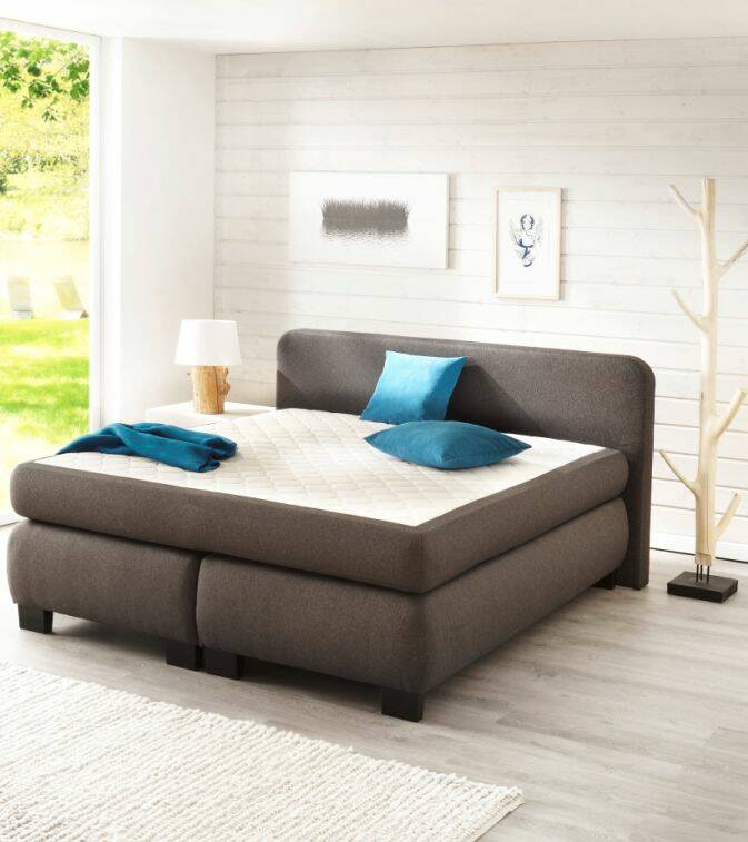 AMANDO Boxspringbett grey 
