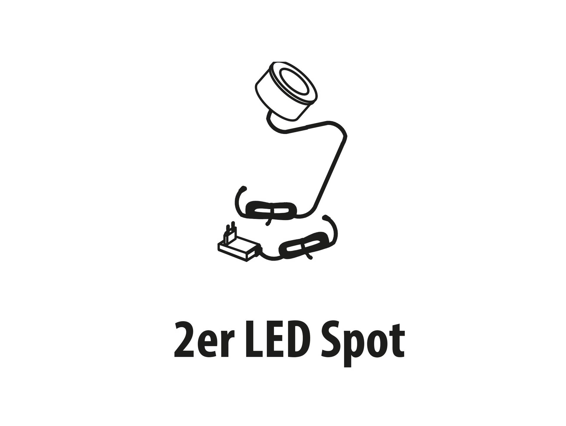 2er LED Spot  warmweiss inkl. Touchsensor 