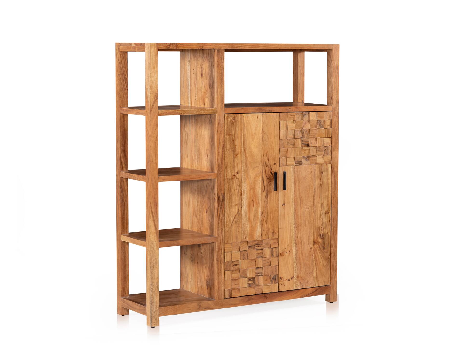 KAIRO Highboard I, Material Massivholz, Akazie massiv honigfarben 