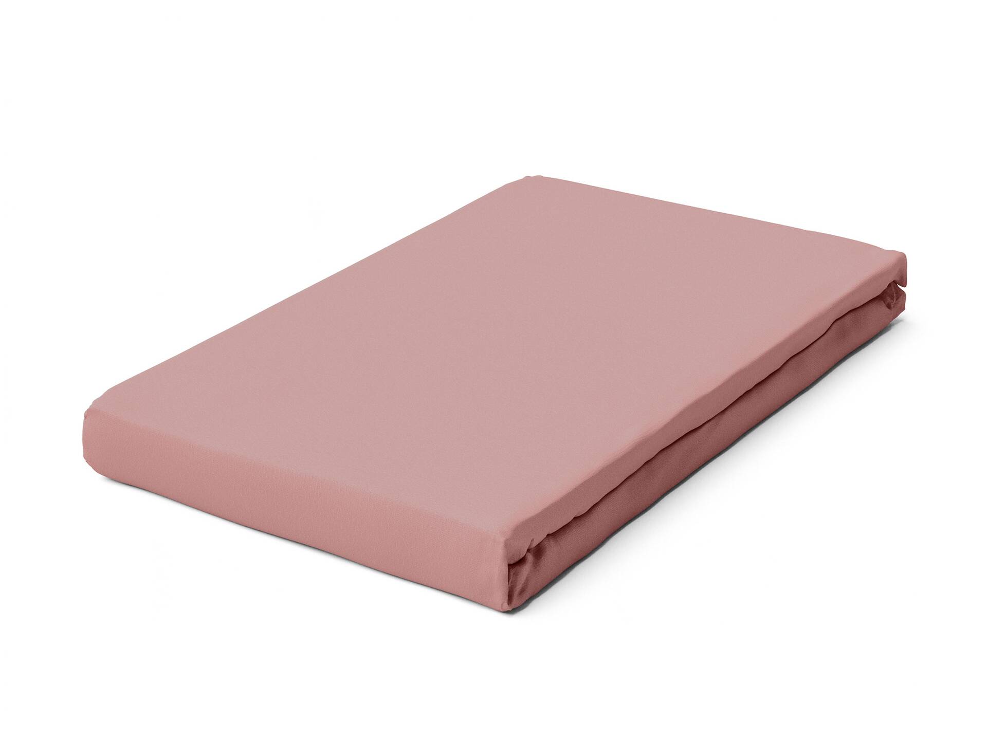 Schlafgut PURE Spannbetttuch/Spannbettlaken für Matratze, Bio-Mako-Baumwolle mit Elastan Rosa | 90x190 - 100x220 cm