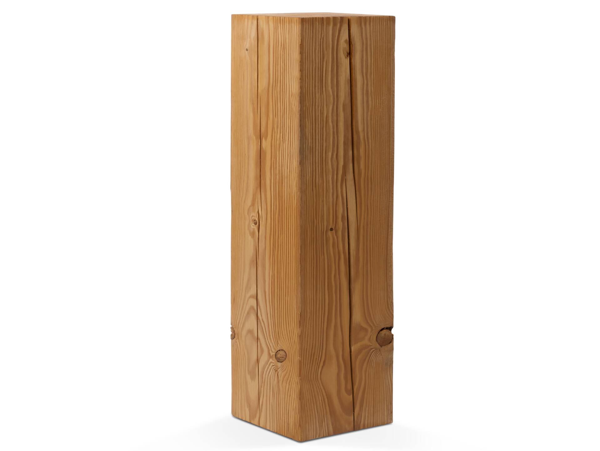 CURBY Blumensäule in rustikaler Altholzoptik, Fichte massiv 15x15 cm | 60 cm | gebürstet