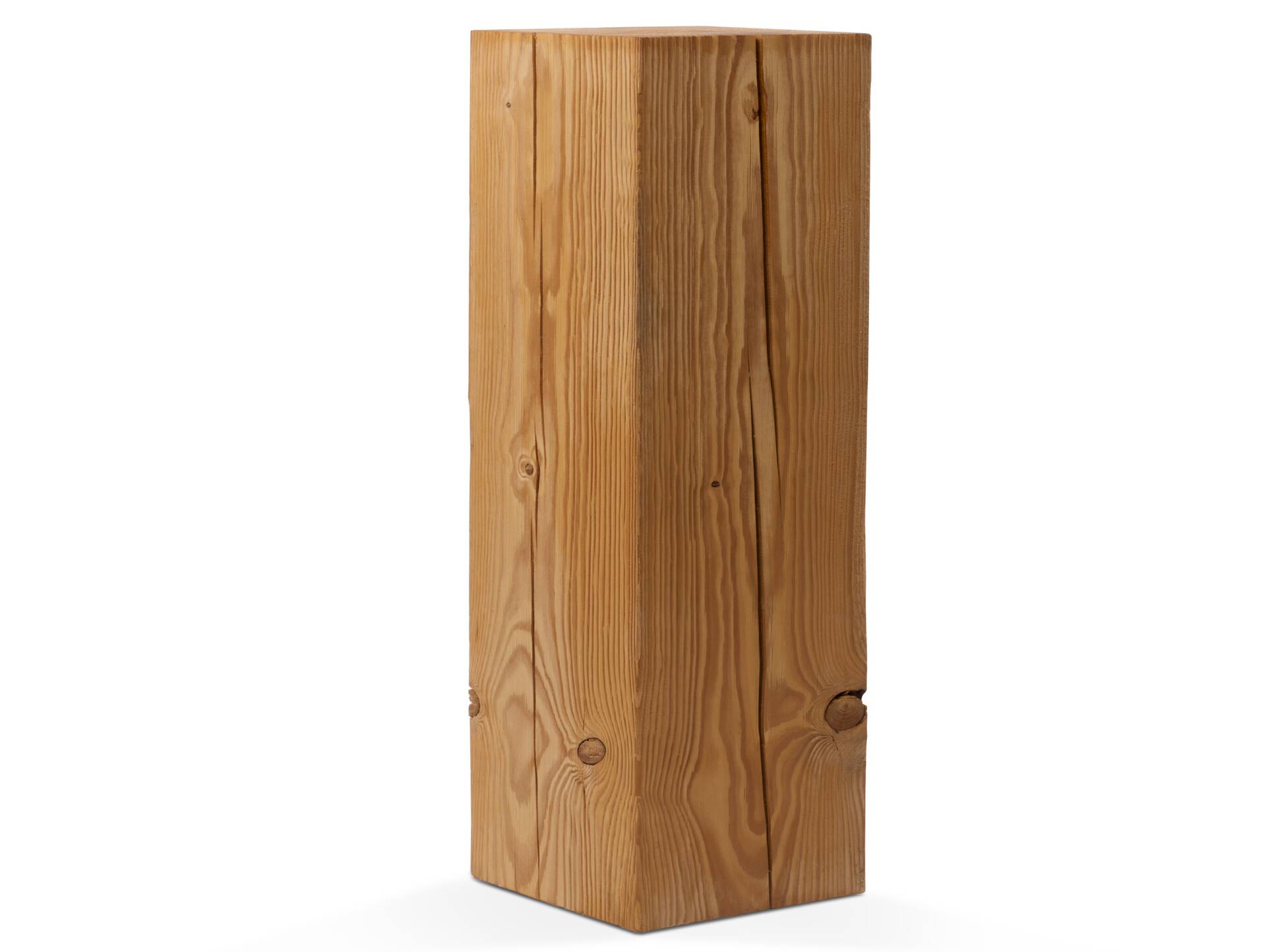 CURBY Blumensäule in rustikaler Altholzoptik, Fichte massiv 25x25 cm | 60 cm | gebürstet
