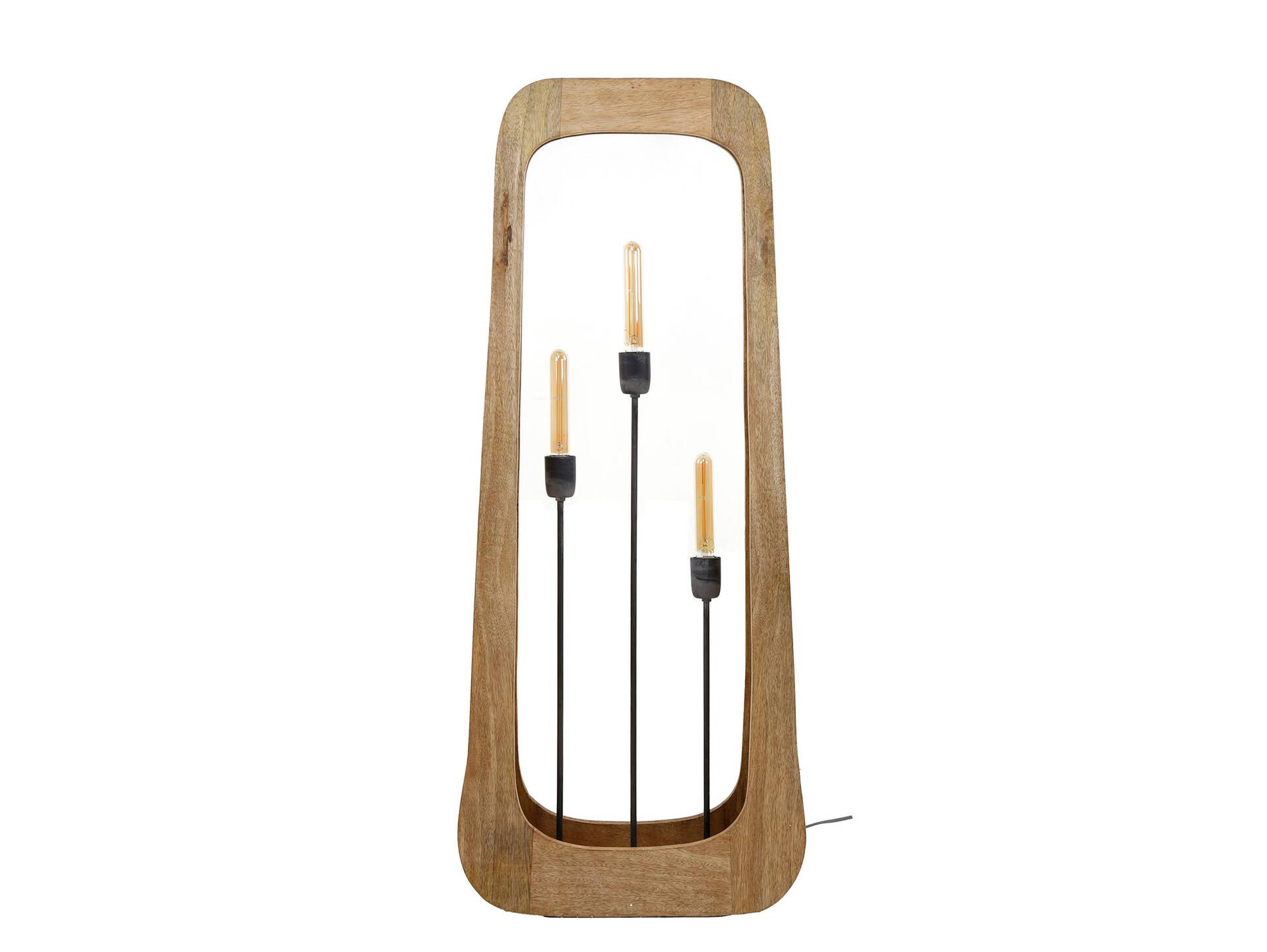 JURIA Stehlampe, 3-flammig, Material Massivholz, Mango 