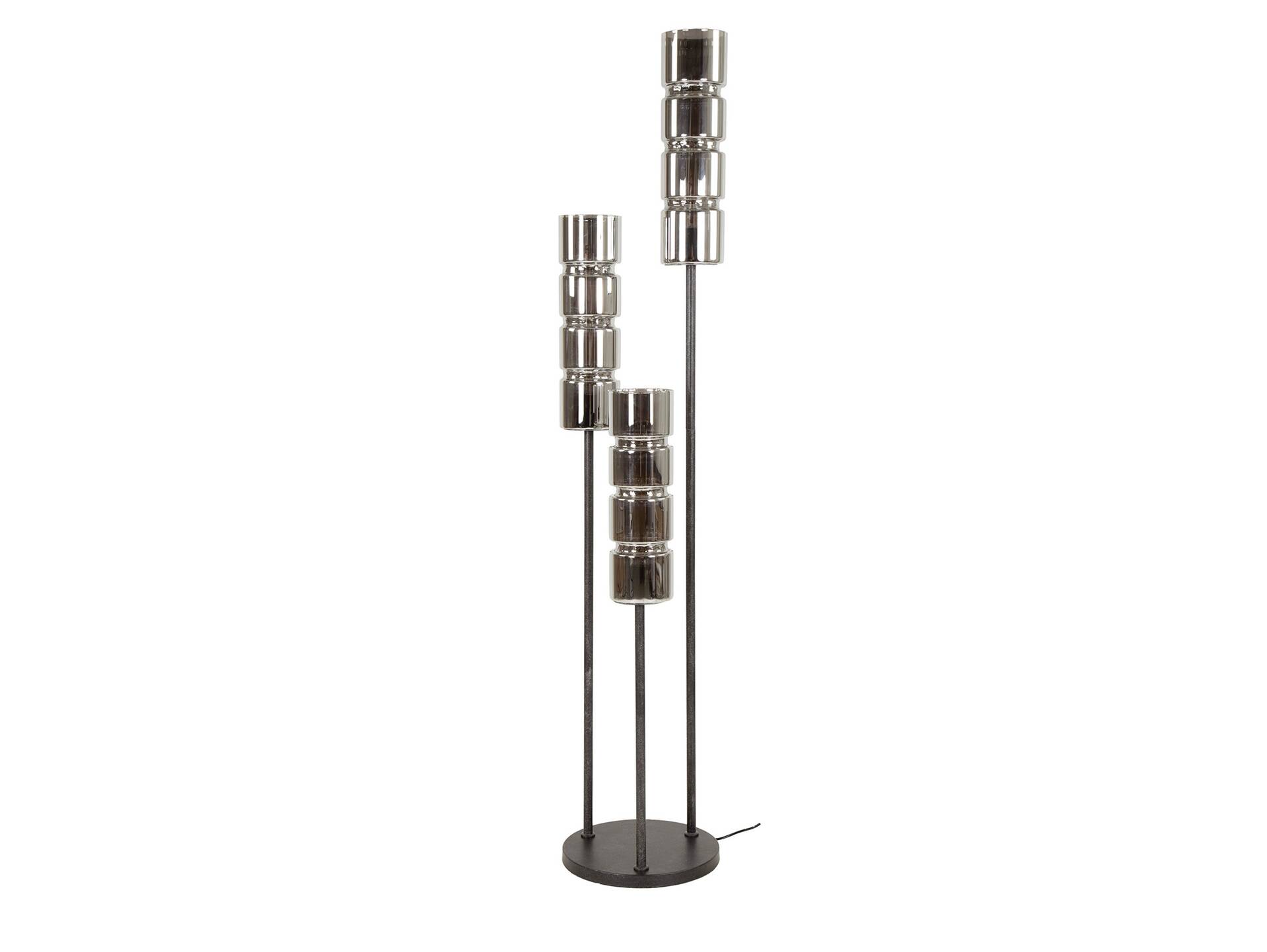 CORVIN Stehlampe, 3-flammig, Material Metall, Glas chromfarbig 