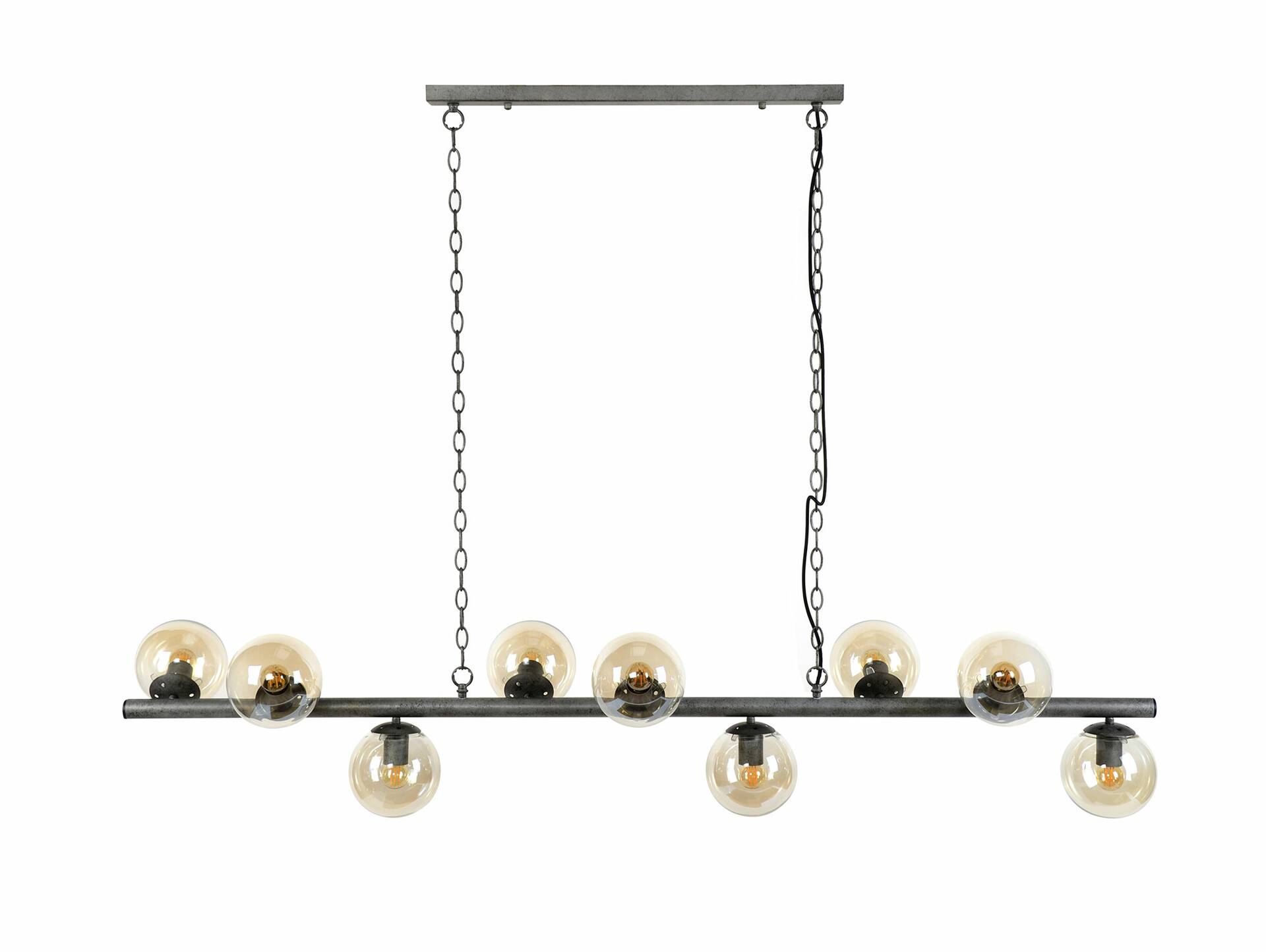 RAIKA Pendelleuchte mit 9 Glaskugeln, Material Metall 