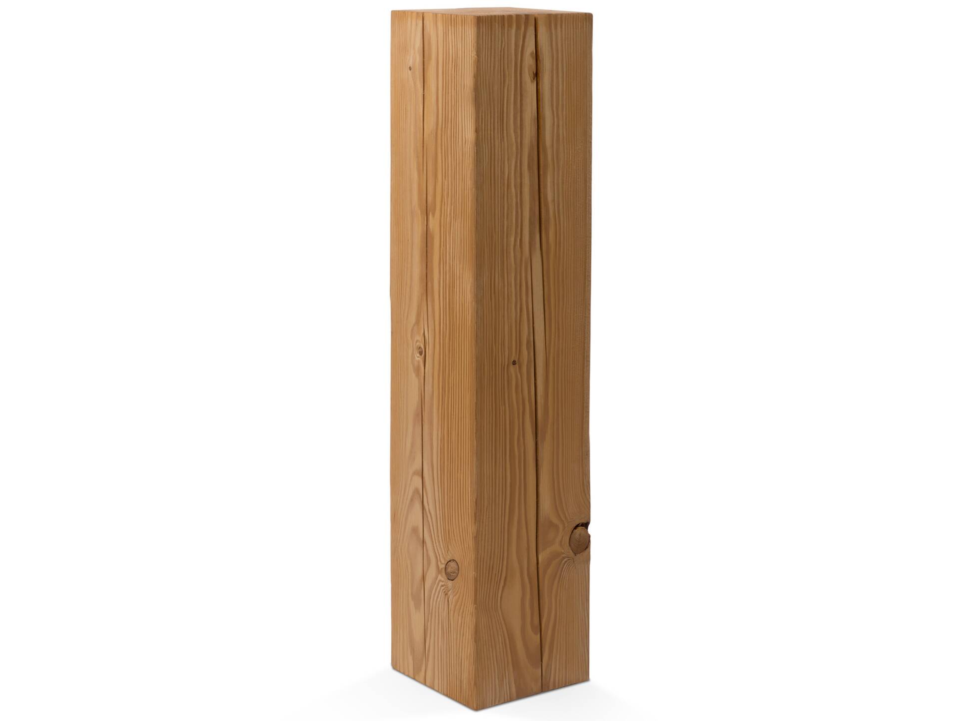 CURBY Blumensäule in rustikaler Altholzoptik, Fichte massiv 15x15 cm | 80 cm | gebürstet