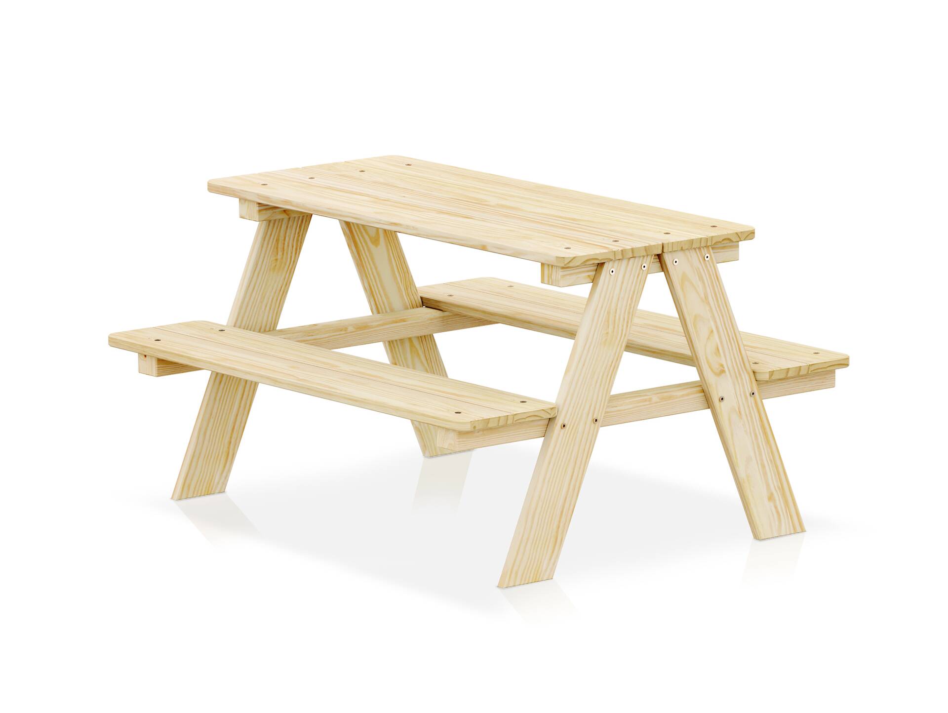 PICKNICK Kinder-Sitzgruppe, Material Massivholz Kiefer natur lackiert