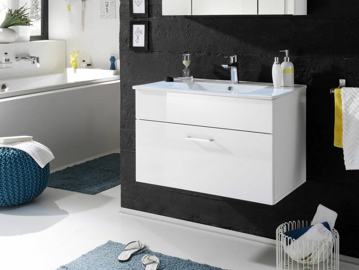 SLOT Waschtisch inkl. Becken mit einer Schublade, Material Dekorspanplatte 