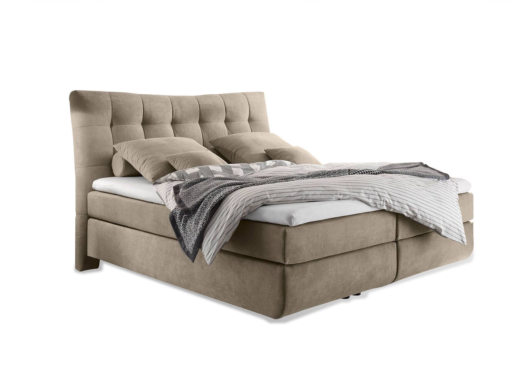 MAGRENO Boxspringbett 180x200 cm, Stoffbezug 