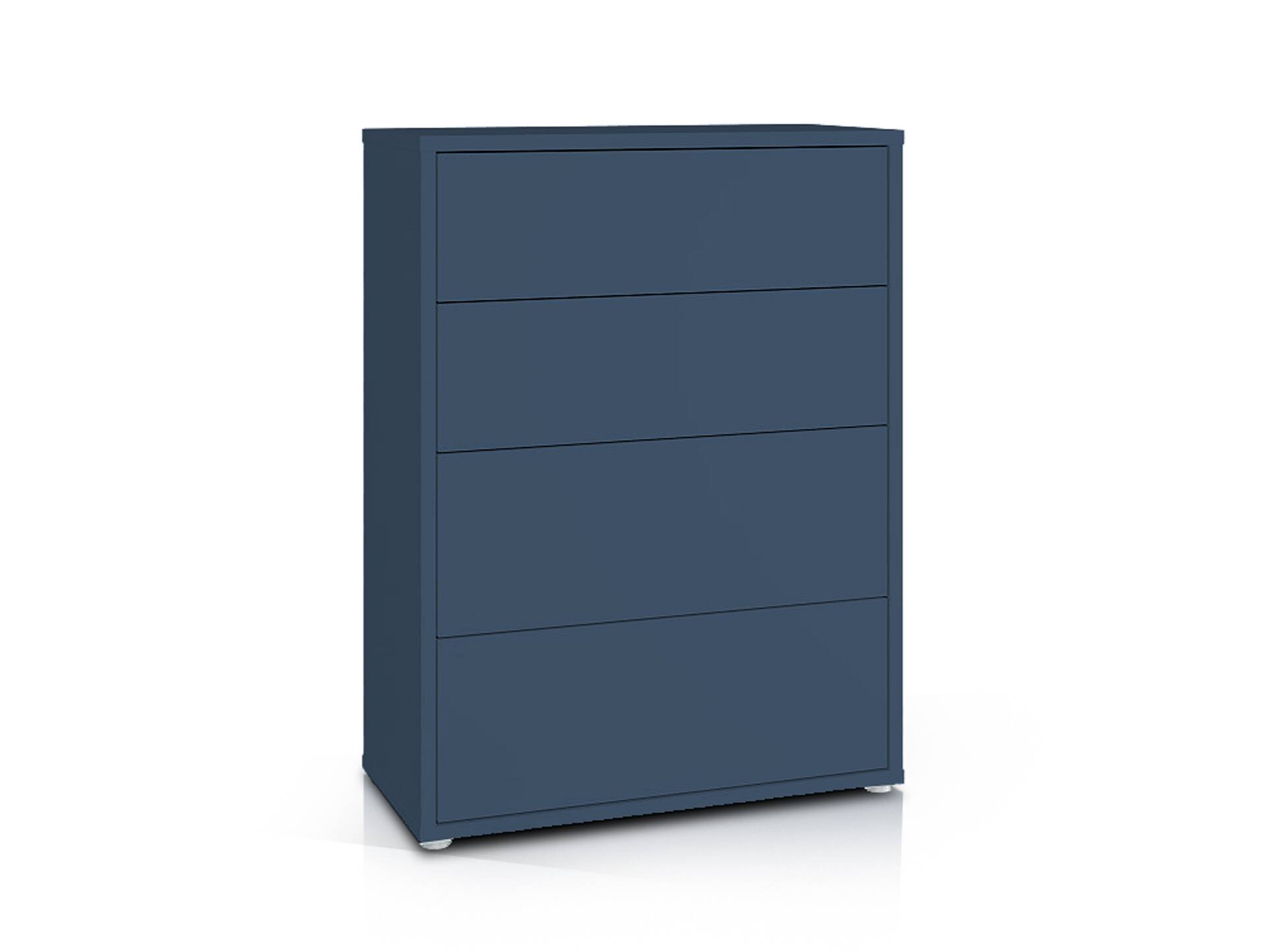 ADIAGO Kommode mit 4 Schubkästen, Material Dekorspanplatte Dunkelblau