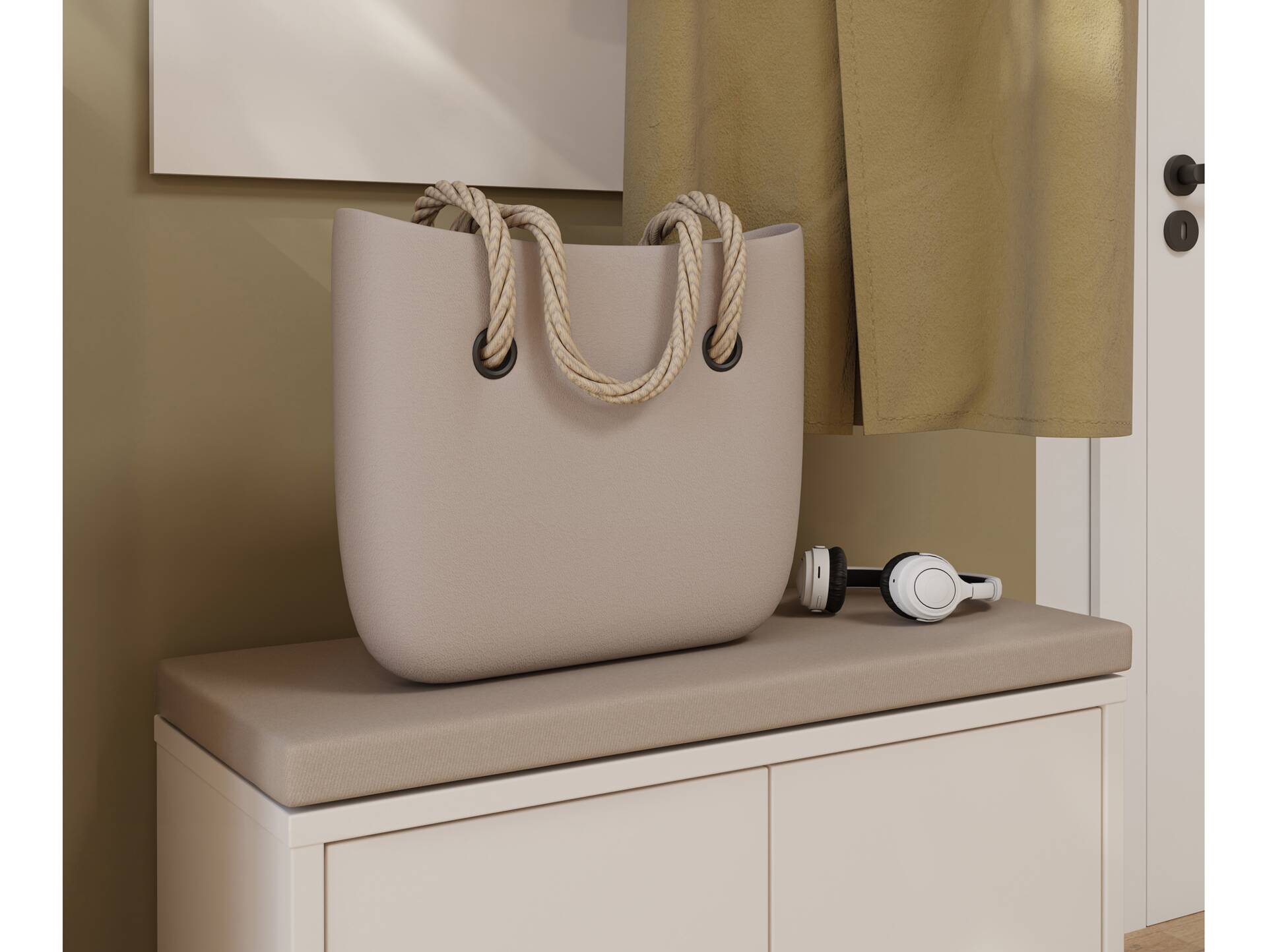 ADIAGO II Sitzkissen für Garderobenbank beige 