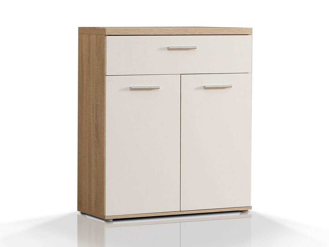 WALDY Kommode (Wickelkommode), Material Dekorspanplatte, Eiche sonomafarbig/weiss 