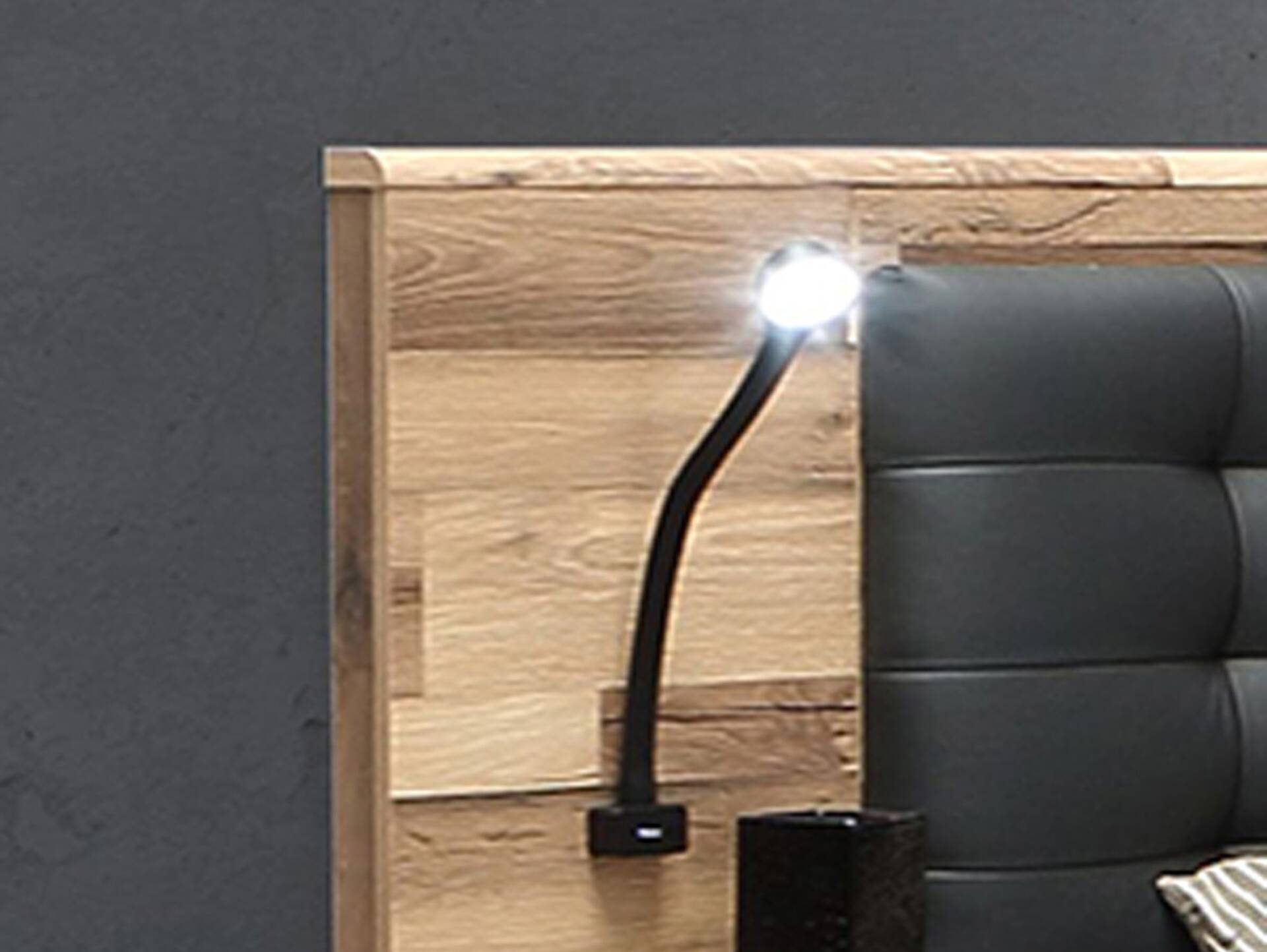 Bett-Beleuchtung mit USB Anschluss 2er Set Gehäuse schwarz 