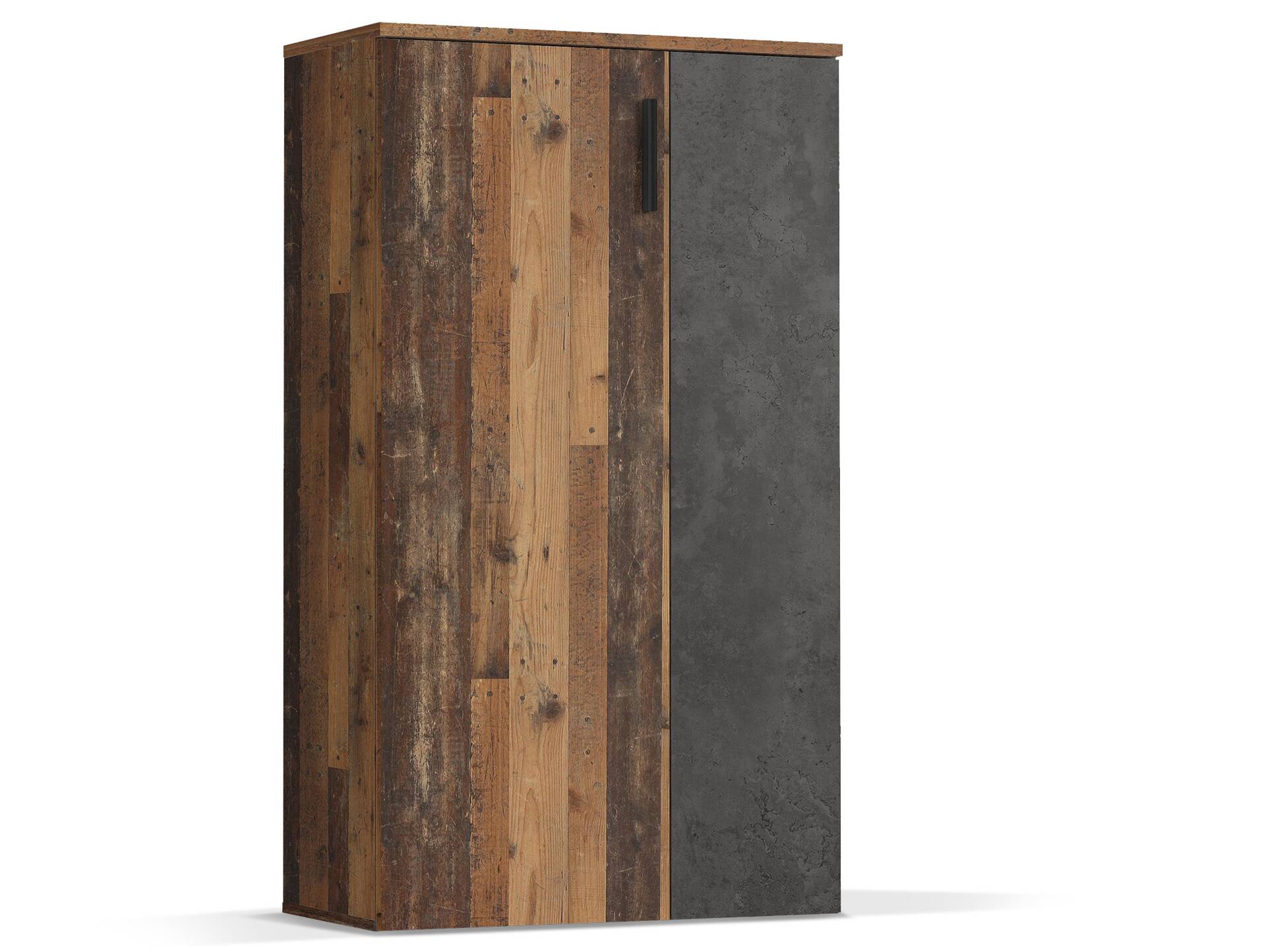 BARNA Schuhschrank, Material Dekorspanplatte Old Wood Vintage/betonfarbig