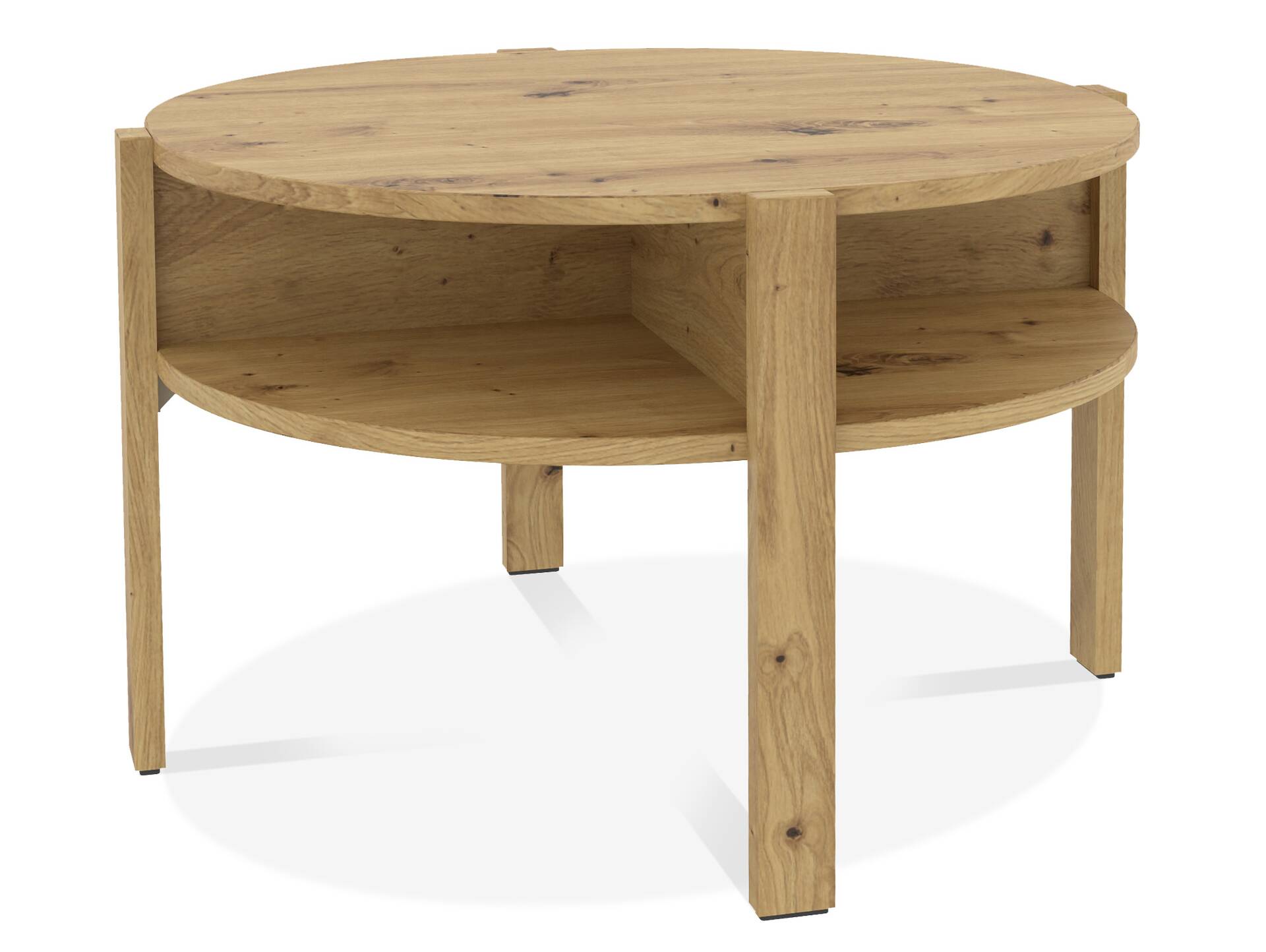 TAFFY Couchtisch, Material Dekorspanplatte, rund Artisan eichefarbig