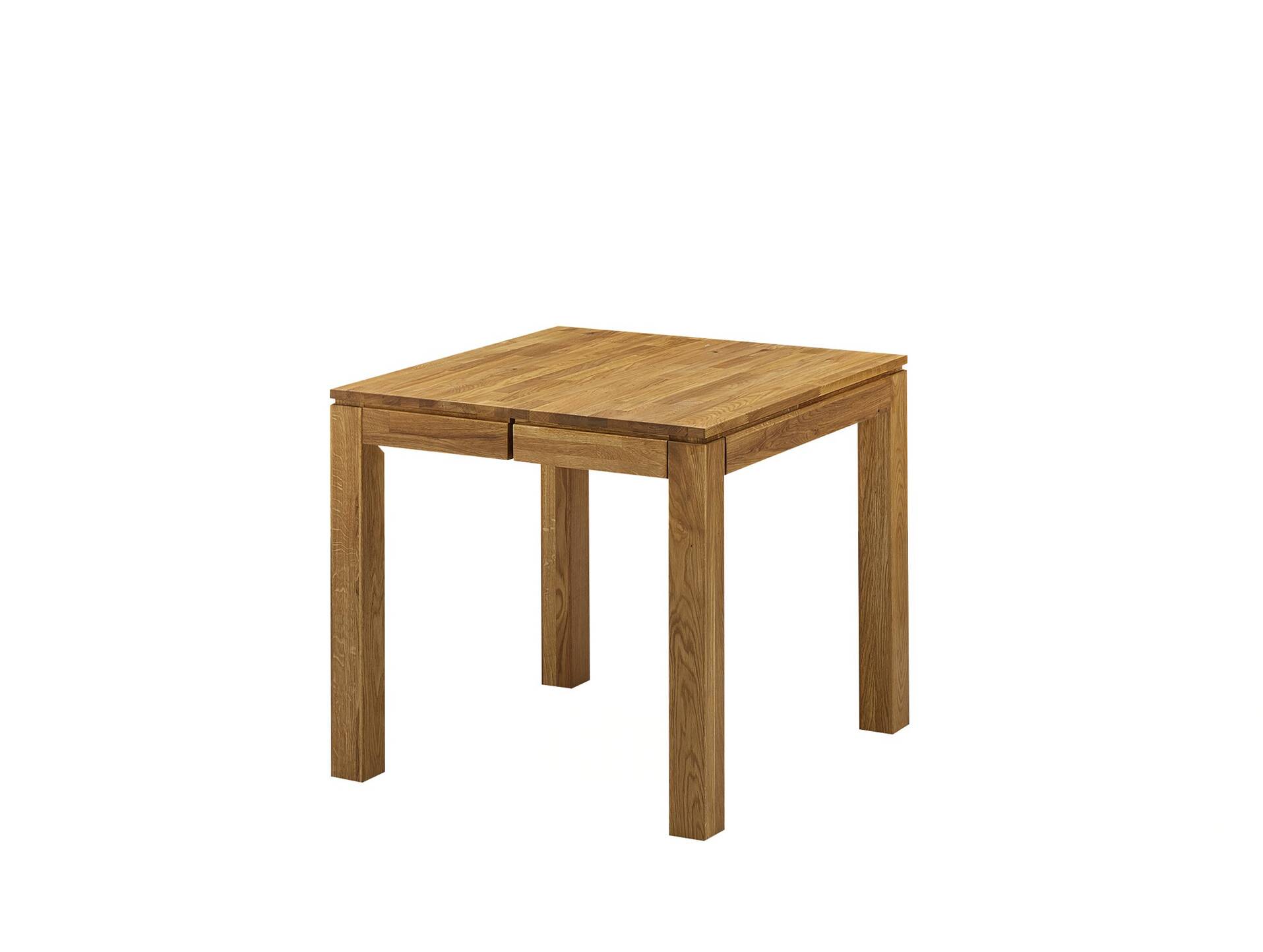 LISSABON Esstisch / Ausziehtisch, Material Massivholz Wildeiche | 80/130x80 cm