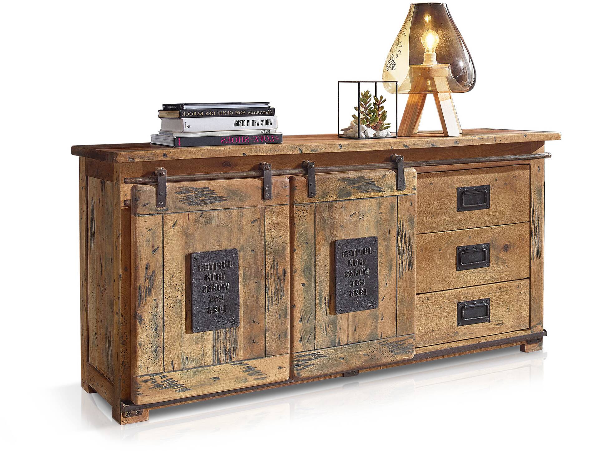 BRISTOL Sideboard V, Material Massivholz, Mango rustikal 