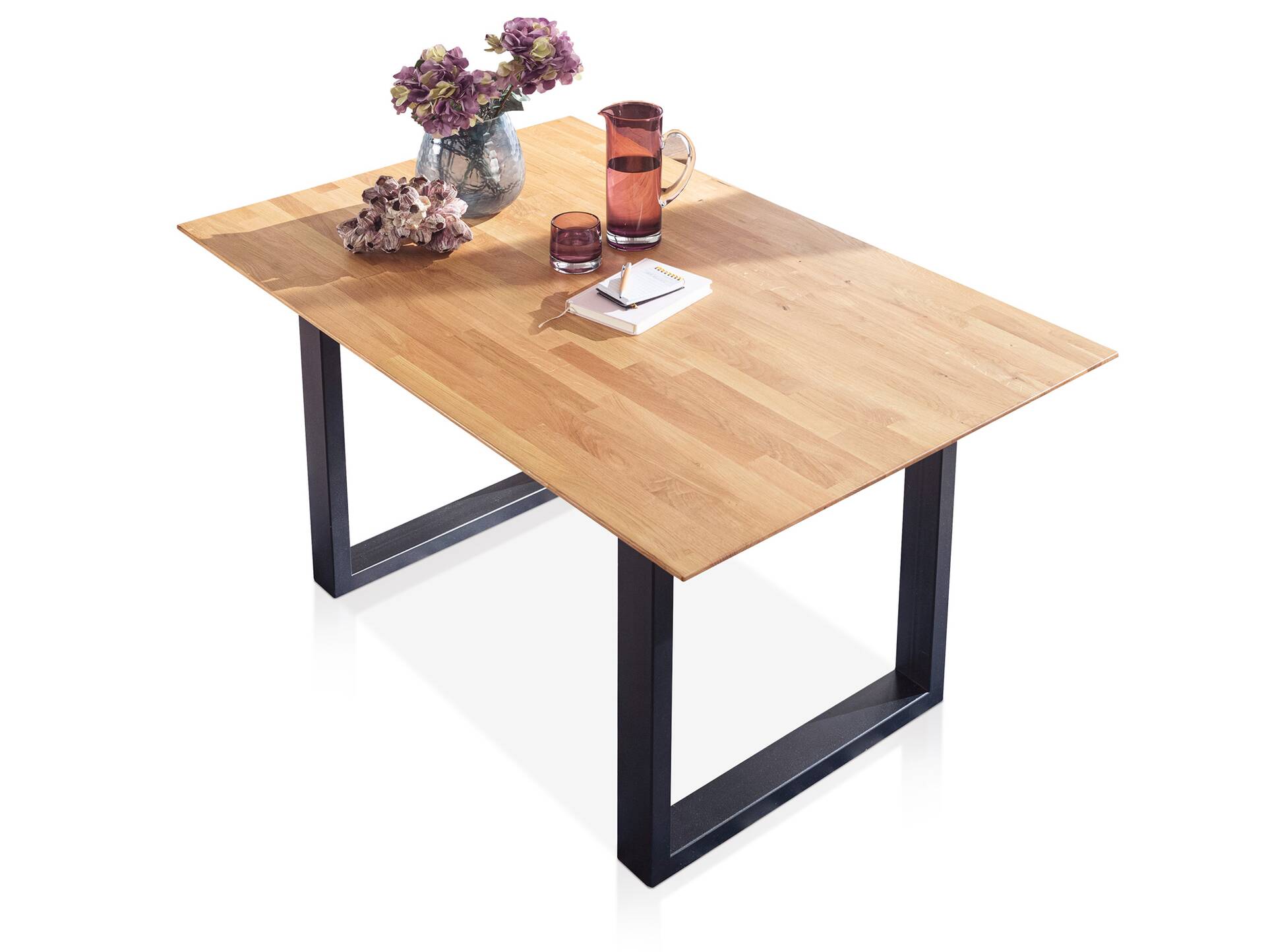 SONERO Esstisch / Ausziehtisch mit Kufenbeinen, Material Massivholz Kernbuche | 180/230x90 cm