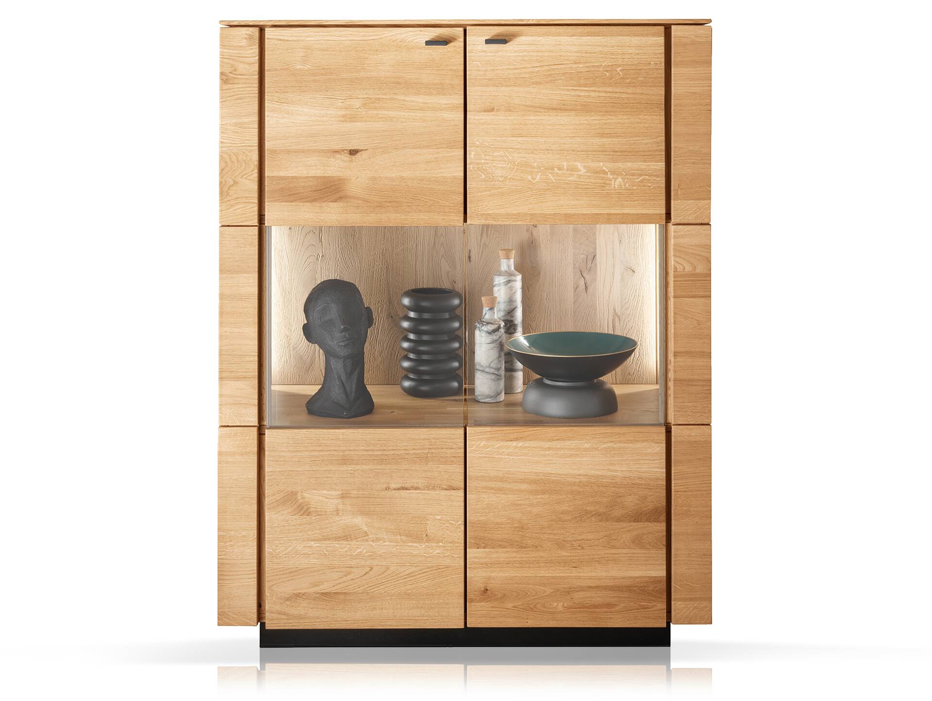 NATANO Highboard I, Material Massivholz, Wildeiche geölt 