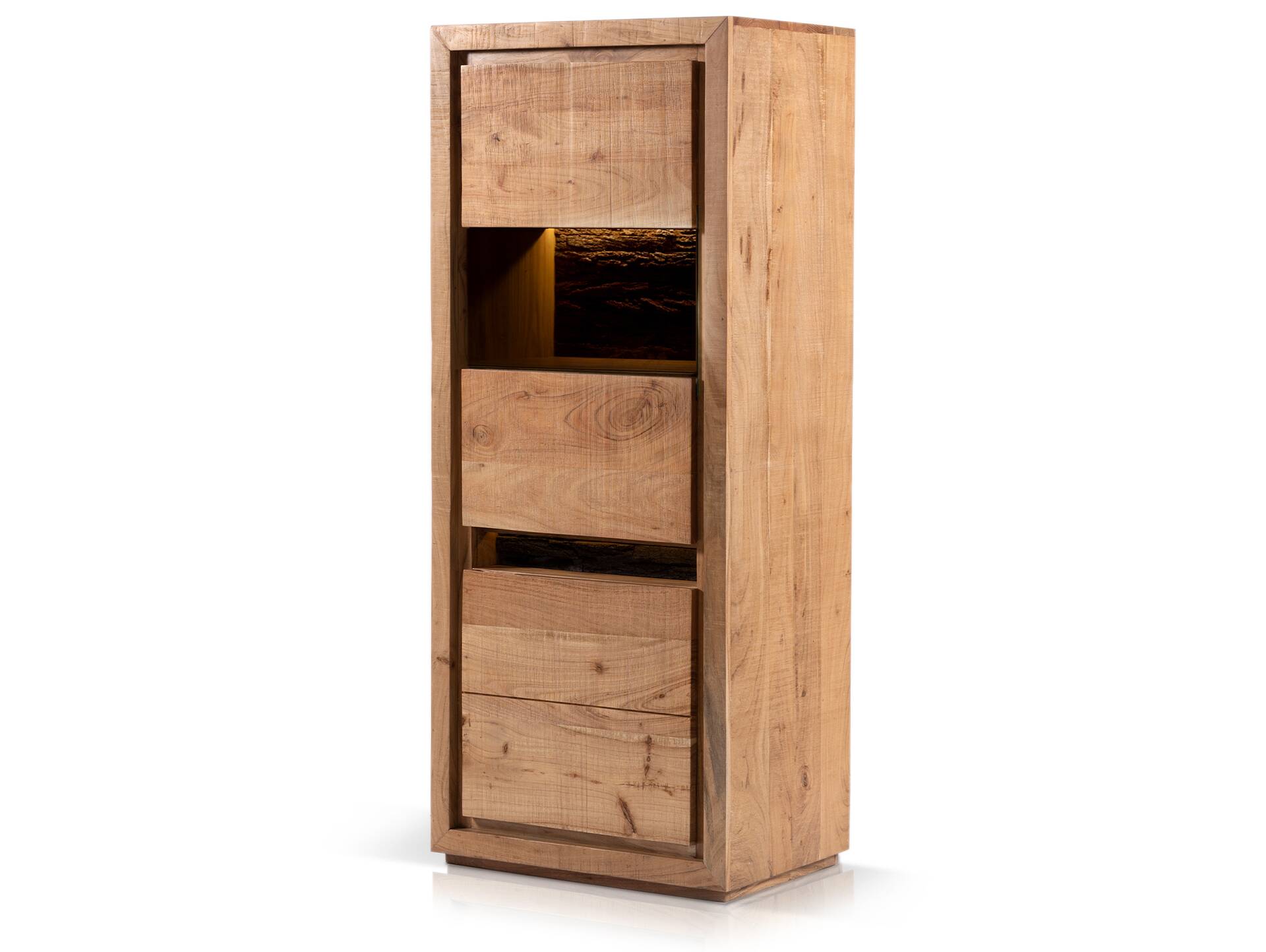 BATTURO Highboard I, Material Massivholz, Akazie lackiert rechts