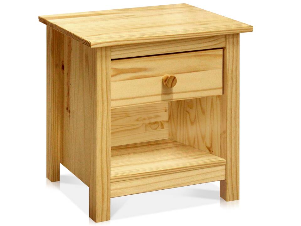 TOBINO Nachtkommode mit 1 Schublade, Material Massivholz, Kiefer Kiefer natur | Holz