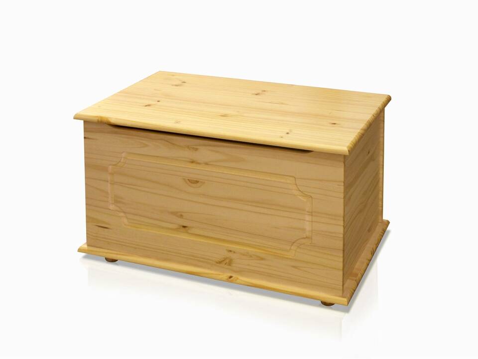 EMEL Truhe/Aufbewahrungsbox, Material Massivholz Kiefer natur