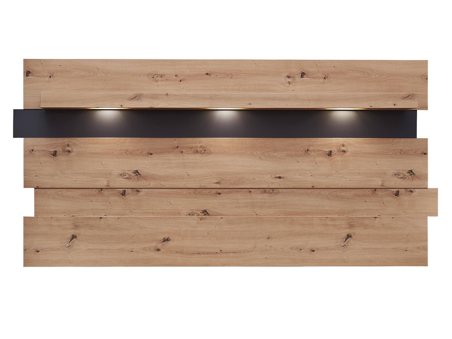 MAILAND Wandpaneel, Material Dekorspanplatte Artisan Eichefarbig / Graphit