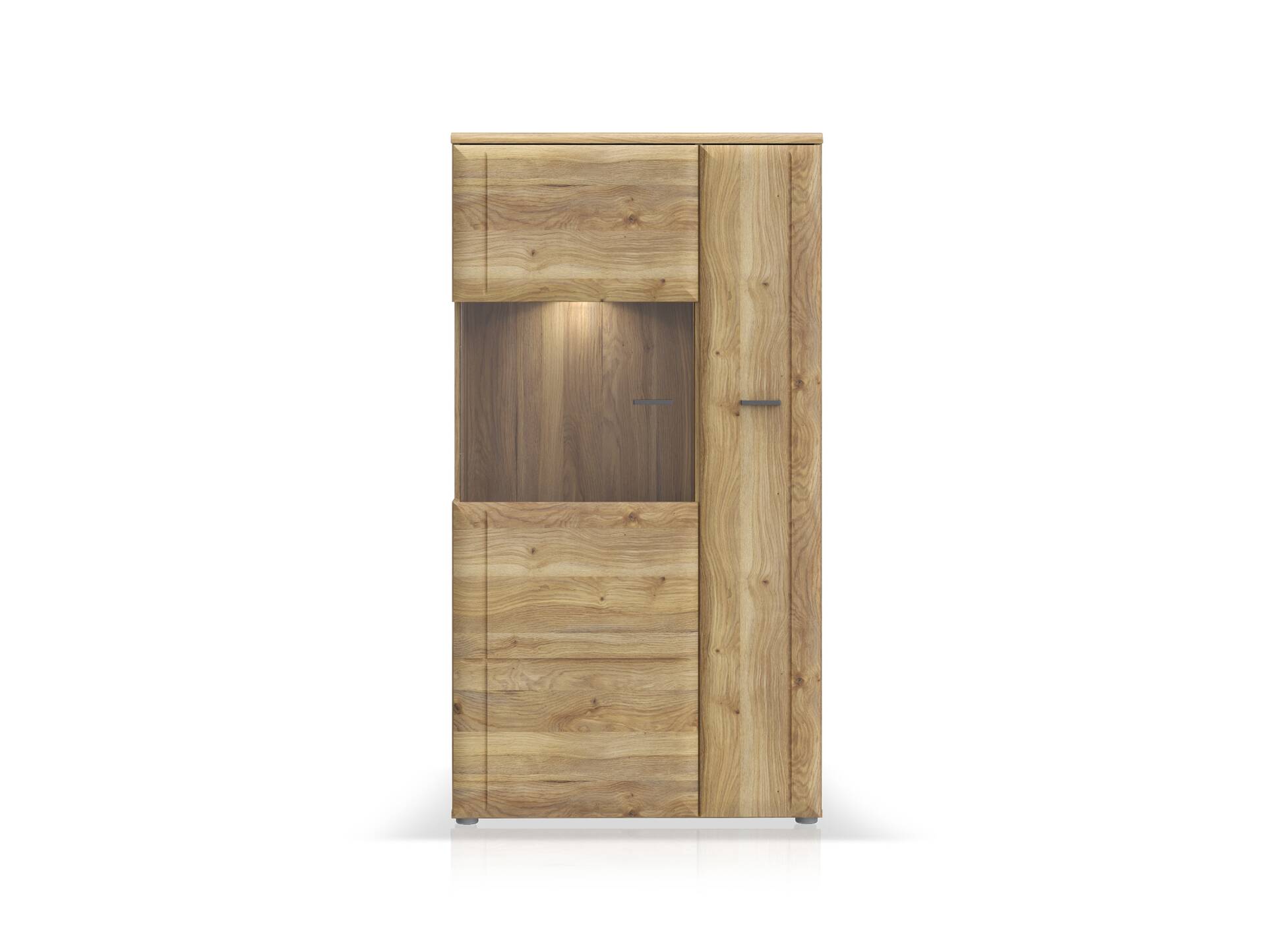 AURELIO Vitrine L, Material Dekorspanplatte, Mauvella Eiche Nachbildung 
