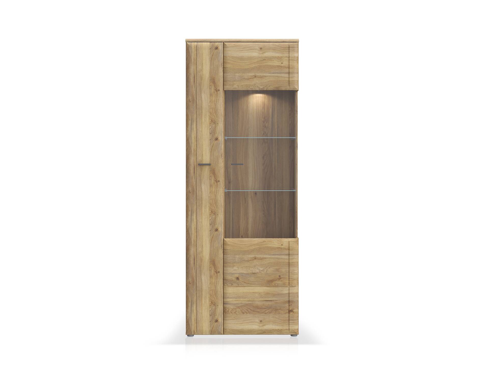 AURELIO Vitrine R, Material Dekorspanplatte, Mauvella Eiche Nachbildung 