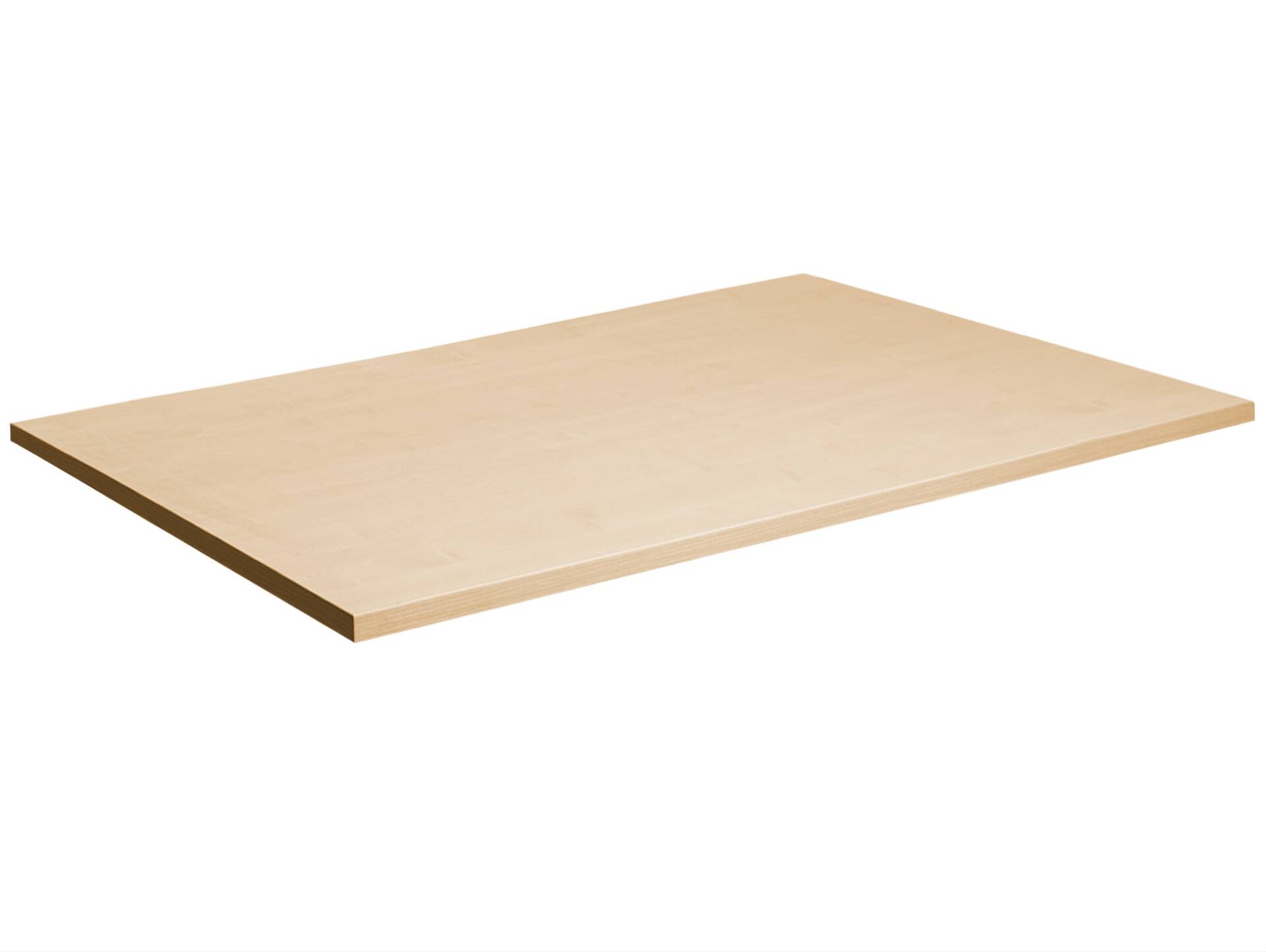 OFFICE ONE Schreibtischplatte, Material Dekorspanplatte 120 x 80 cm | ahornfarbig