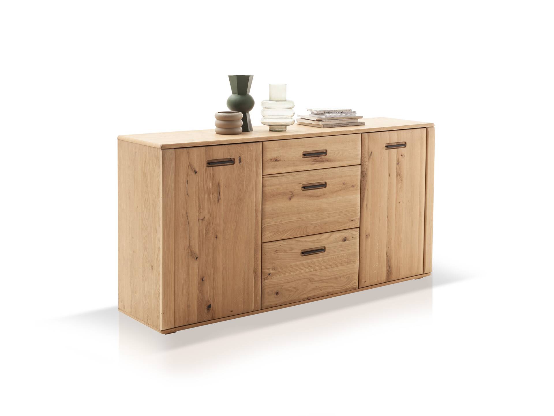 ASKARO Sideboard, Material Teilmassiv,  Balkeneiche geölt 