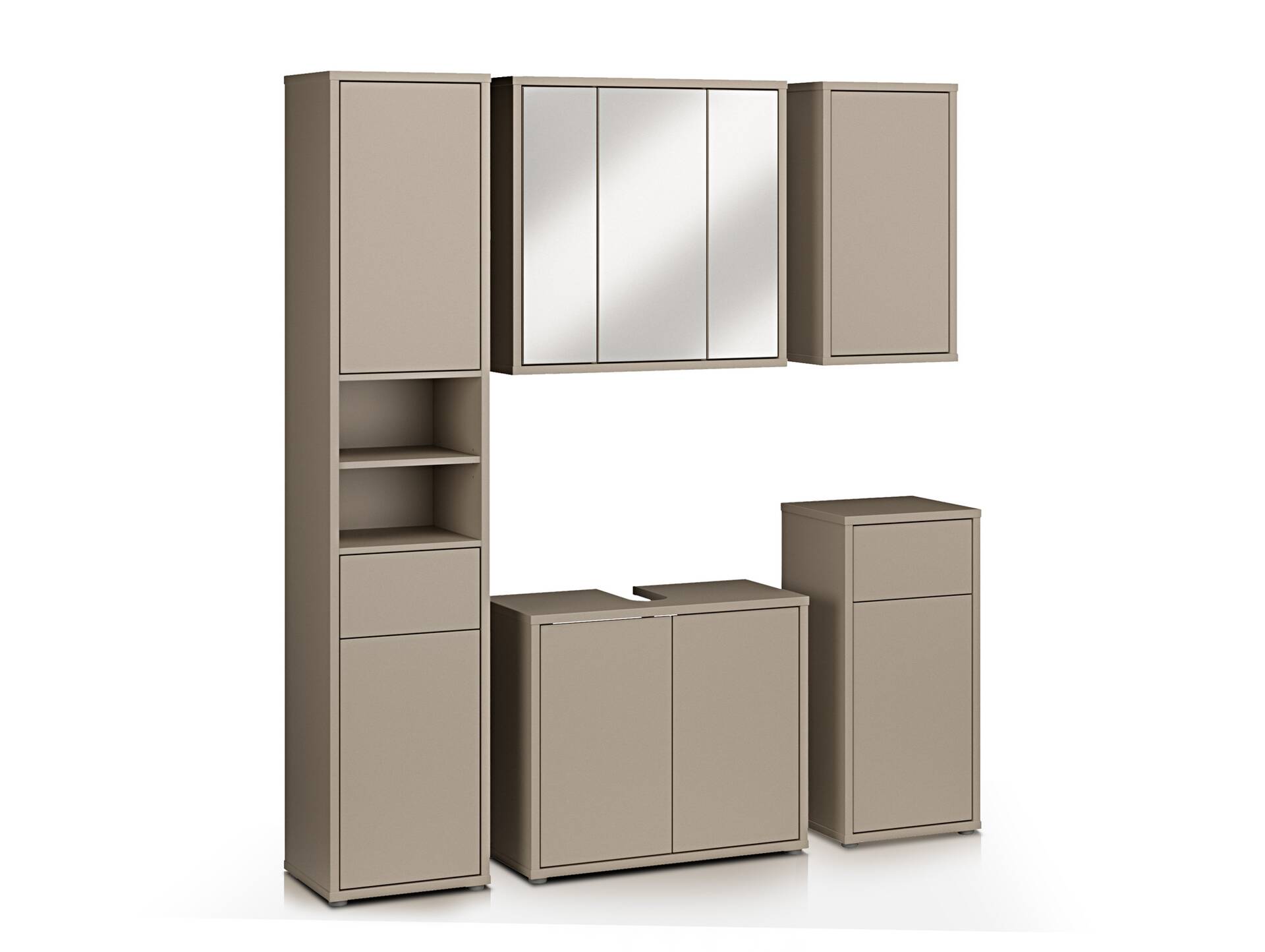 ADIAGO SPA Badezimmerset, Material Dekorspanplatte, taupe 