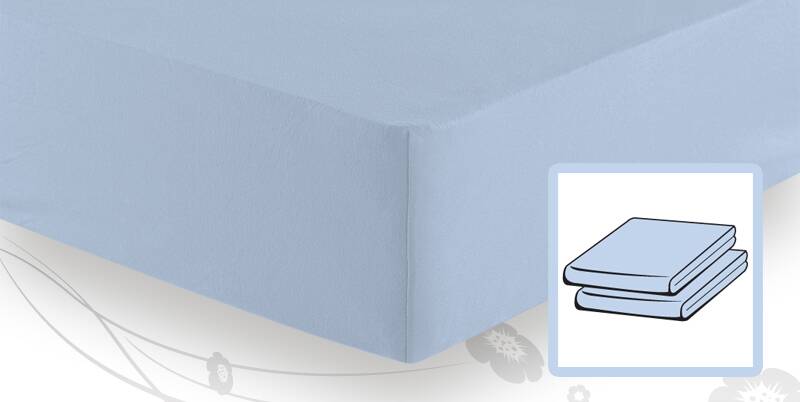 Schlafgut ELASTIC-JERSEY Boxspringbetttuch/Boxspringbettlaken 90/100x200/220 aqua