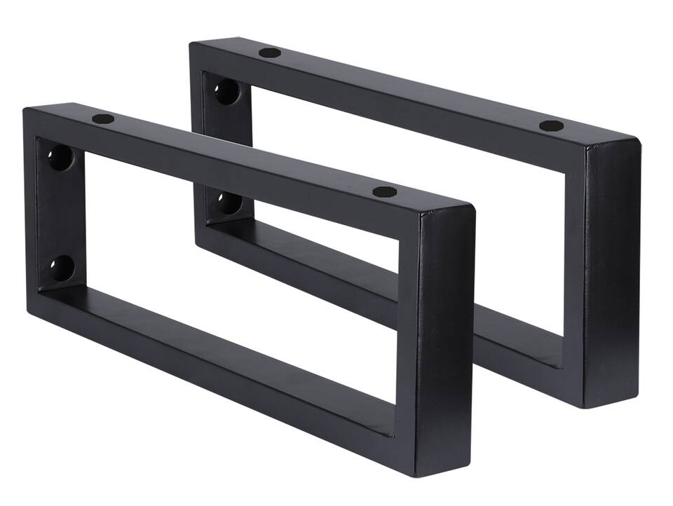Waschtischhalterung rechteckig, Material Metall Schwarz matt