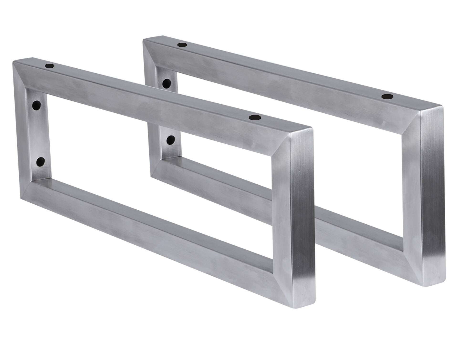 Waschtischhalterung rechteckig, Material Metall Edelstahl matt