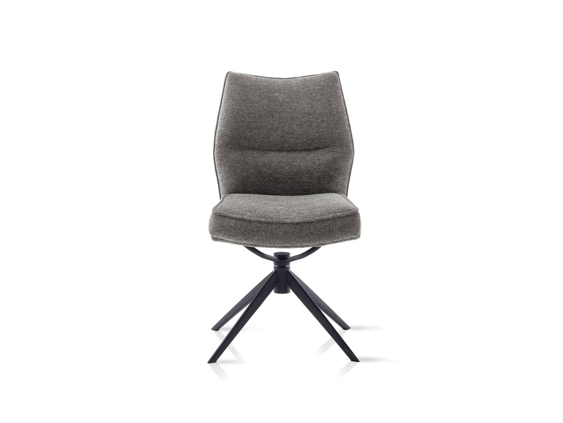 ALESSIO Schalenstuhl I, Material Stoff Anthrazit/Gestell Eiche u. Metall Metall schwarz