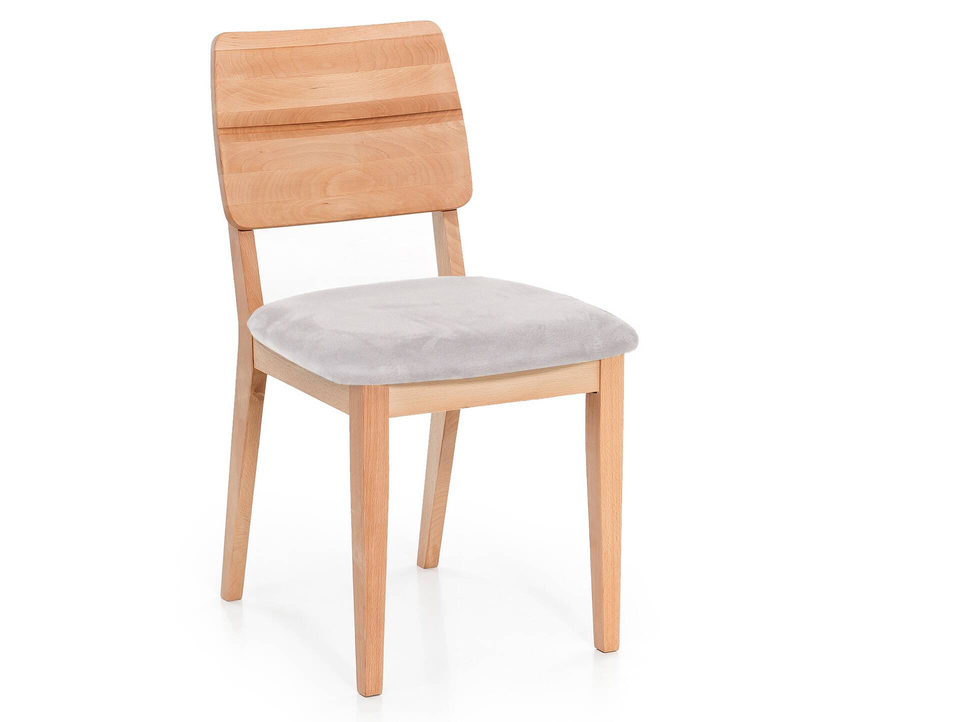 NETRON Esstischstuhl, Material Massivholz/Bezug Kunstleder Kernbuche | silvercreme