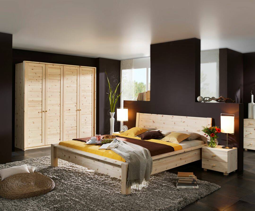 DAVOS komplett Schlafzimmer / Massivholzschlafzimmer aus Zirbenholz 
