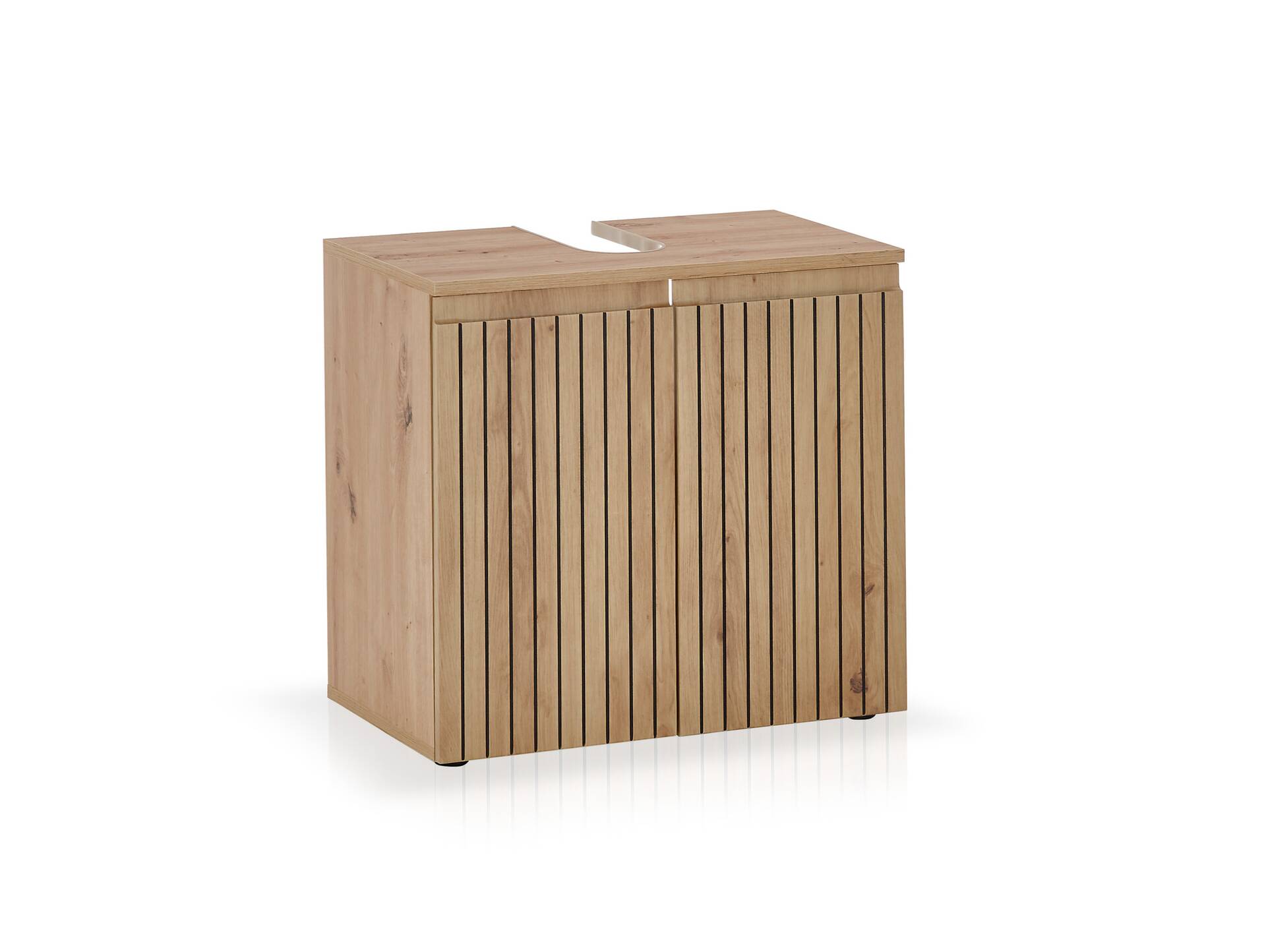 ASKINO Waschbeckenunterschrank I, Material Dekorspanplatte, Artisan Eiche Nachbildung 